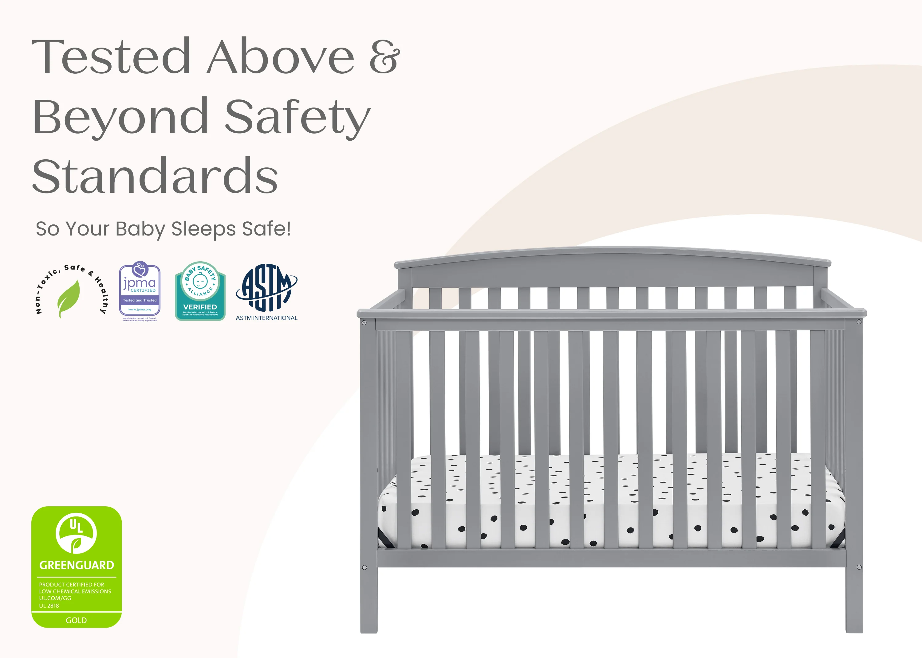 Hanover 6-in-1 Convertible Baby Crib - Image 8