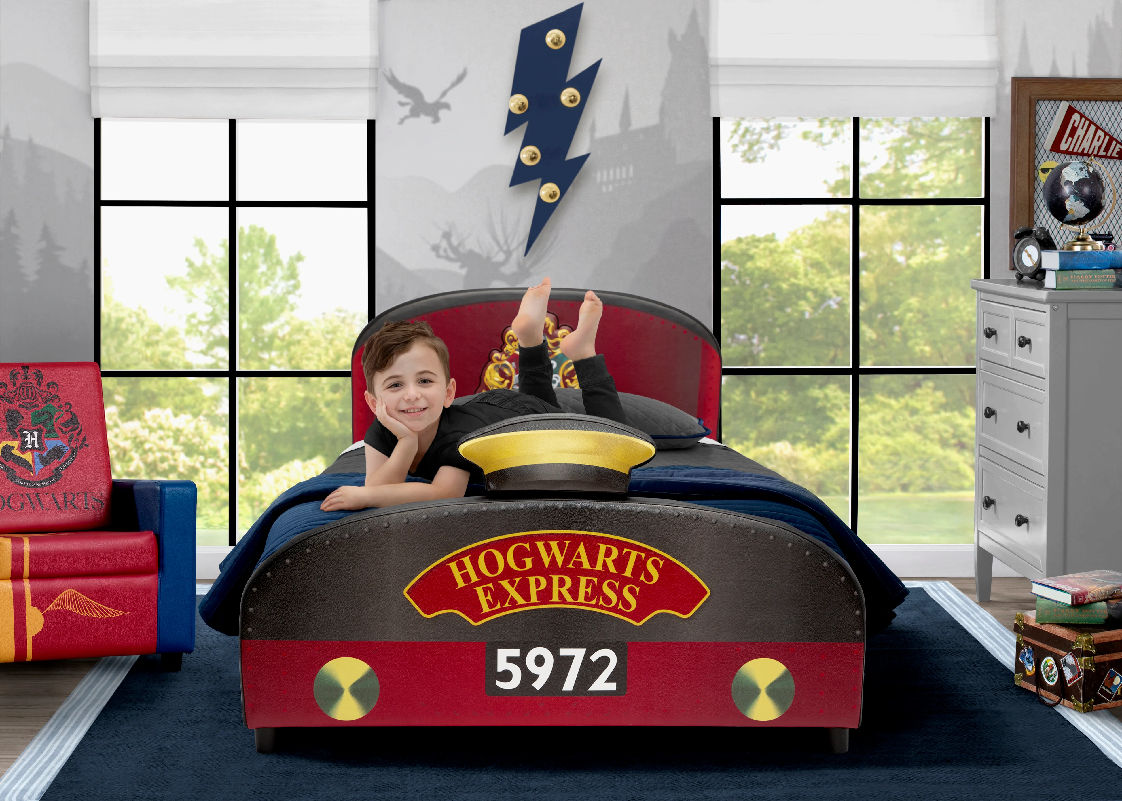 Harry Potter Hogwarts Express Upholstered Twin Bed - Image 2