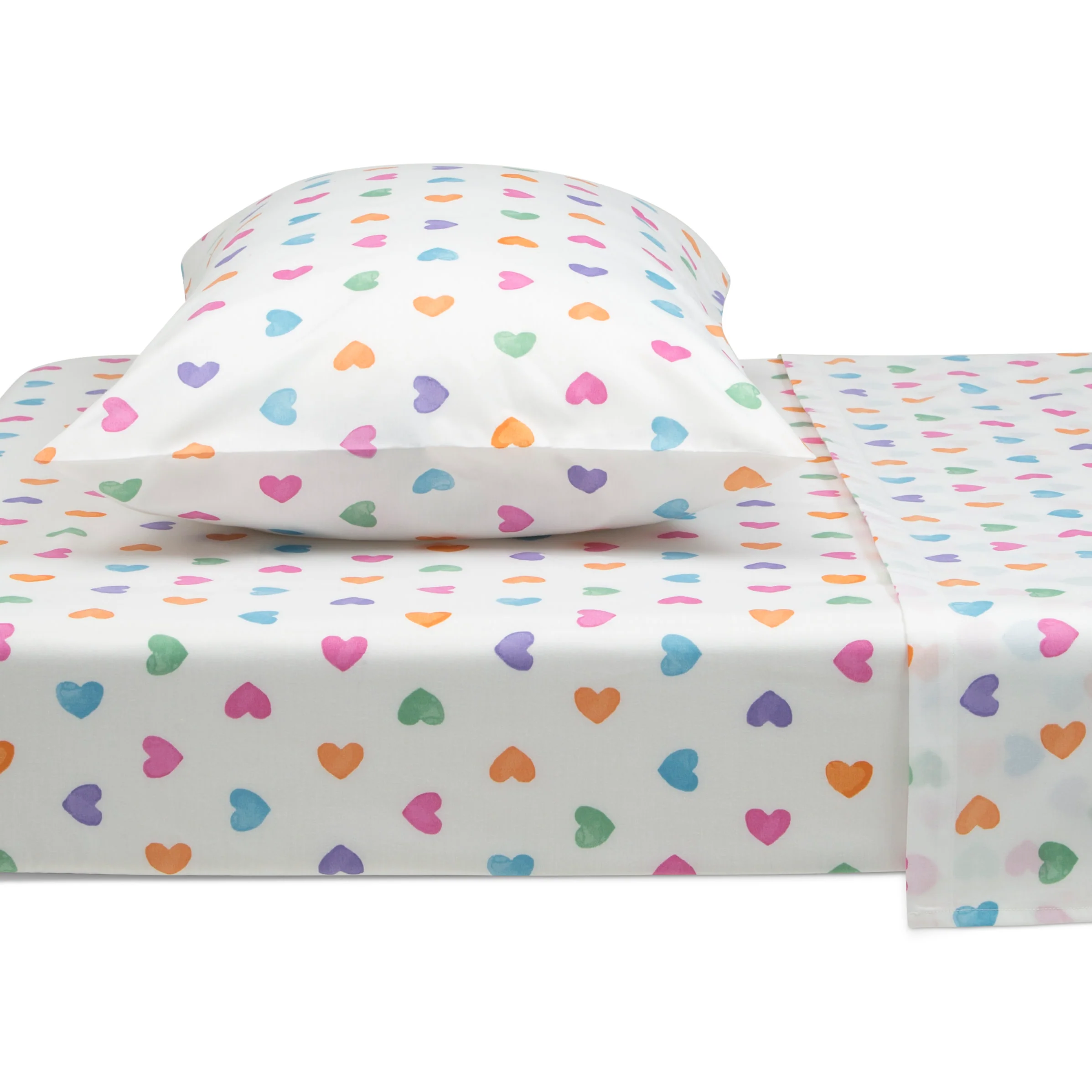 Hearts Printed 3-Piece Twin Sheet Set - Image 7
