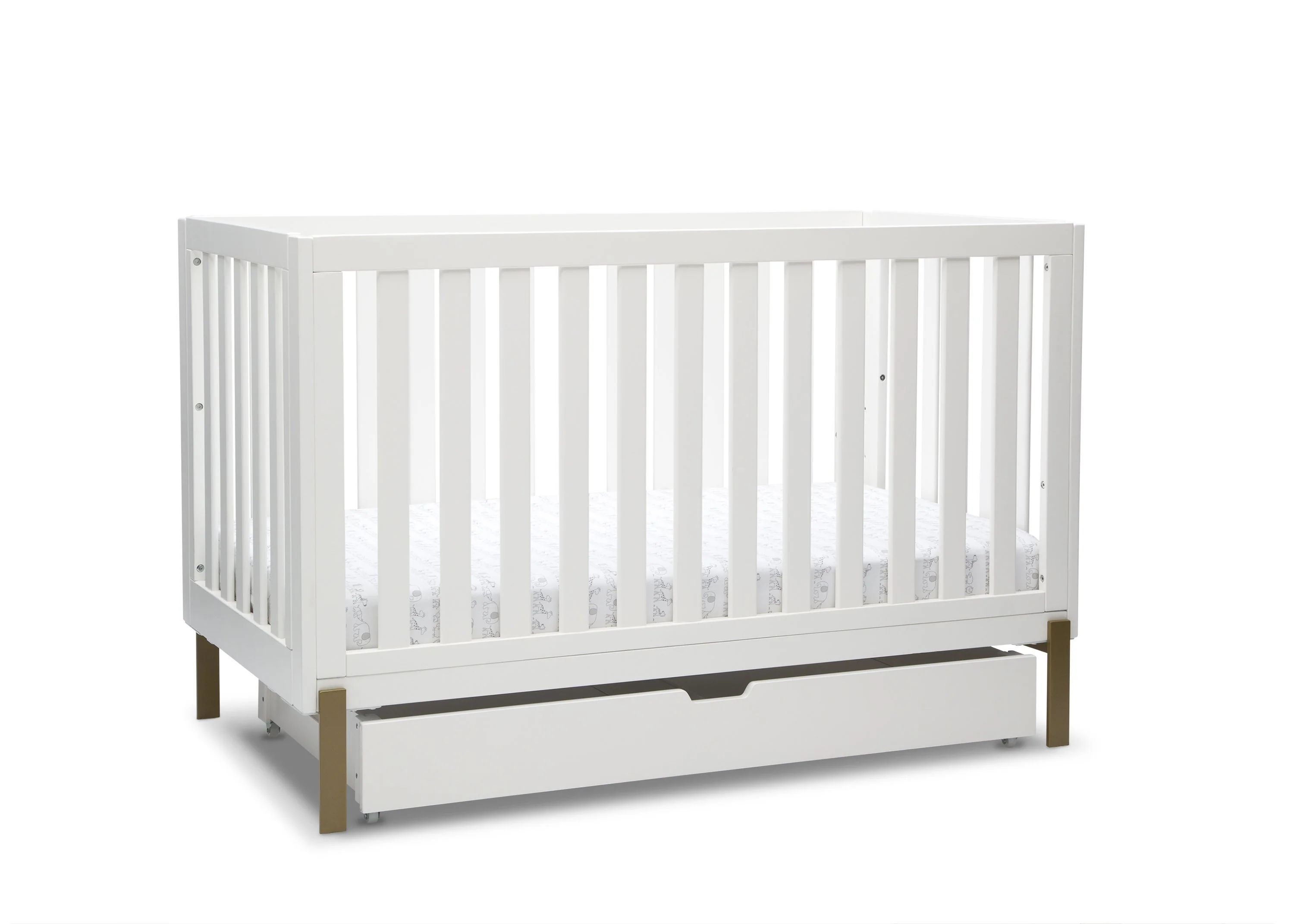 Hendrix 4-in-1 Convertible Crib + Under Crib Roll-Out Storage - Image 7