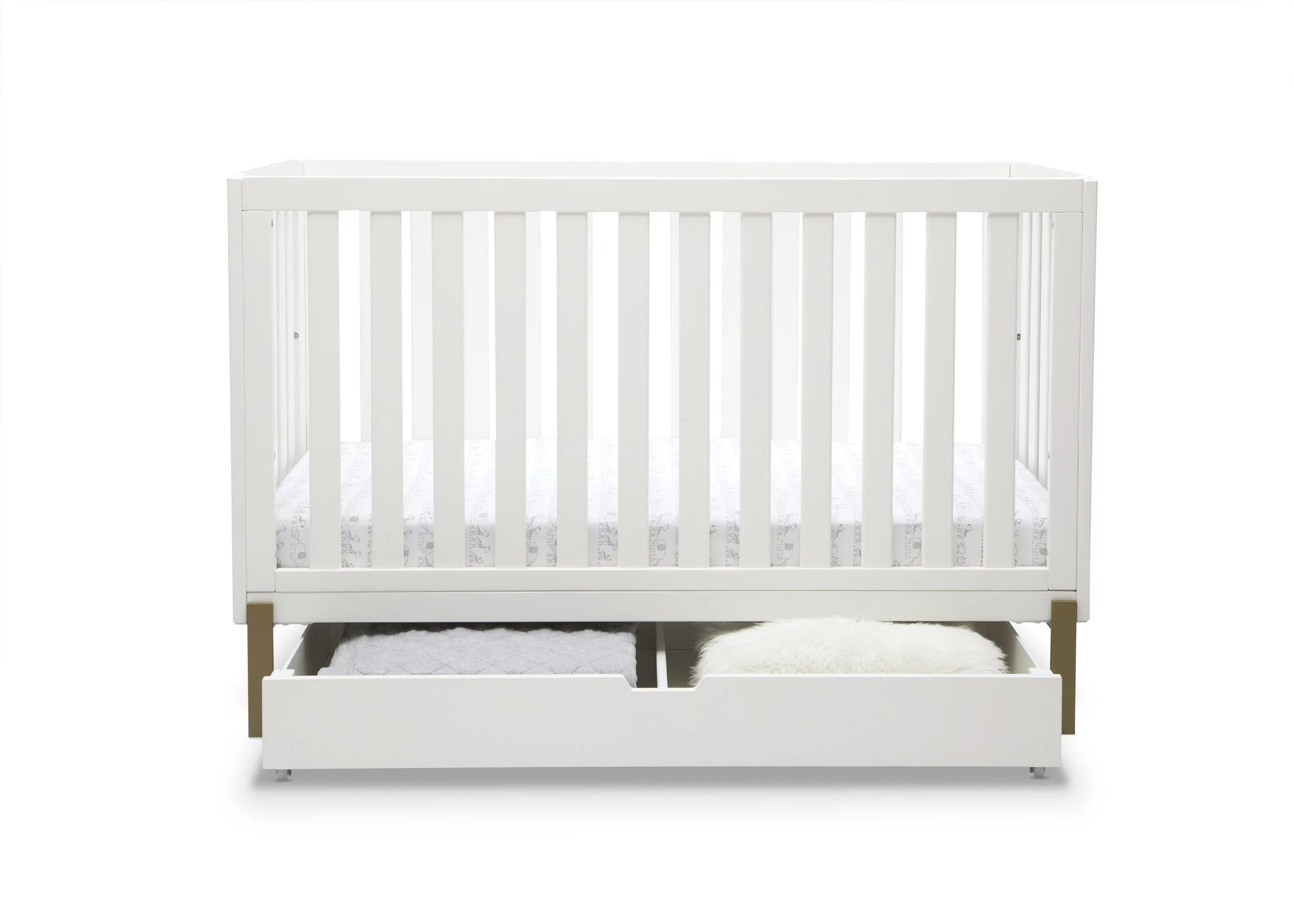 Hendrix 4-in-1 Convertible Crib + Under Crib Roll-Out Storage - Image 8