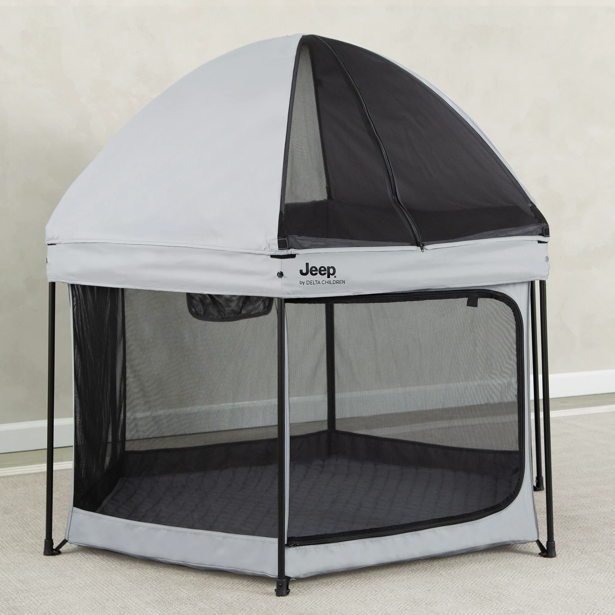 Hexagon Pop Up Play Yard with Removable Canopy - Image 15