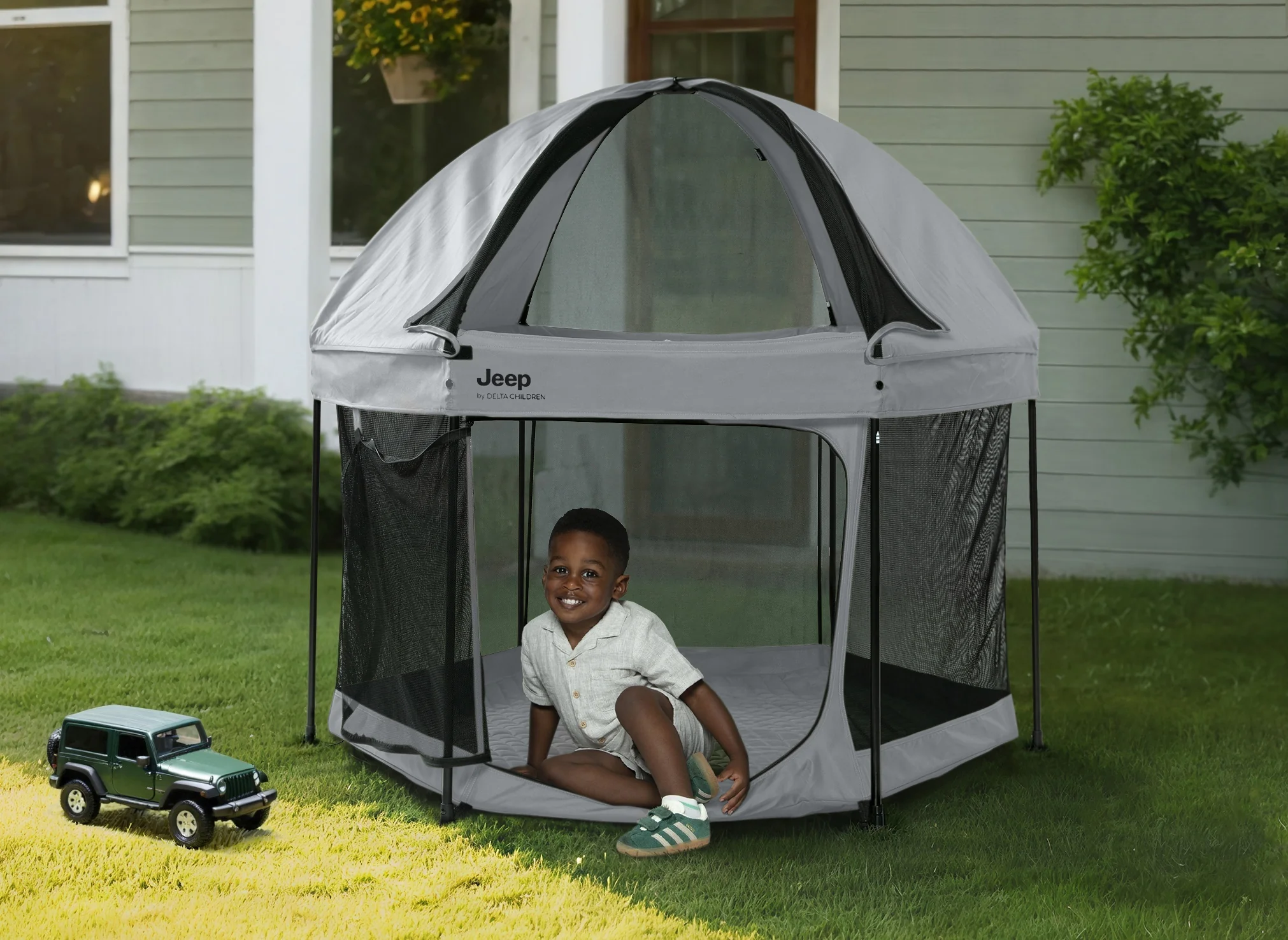 Hexagon Pop Up Play Yard with Removable Canopy - Image 8
