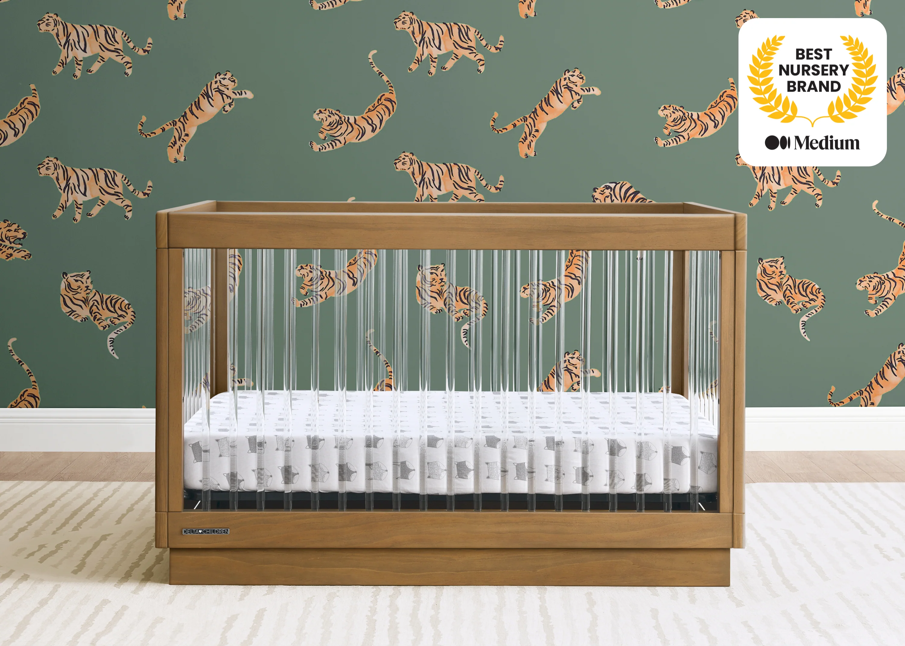 James Acrylic 4-in-1 Convertible Crib - Image 2