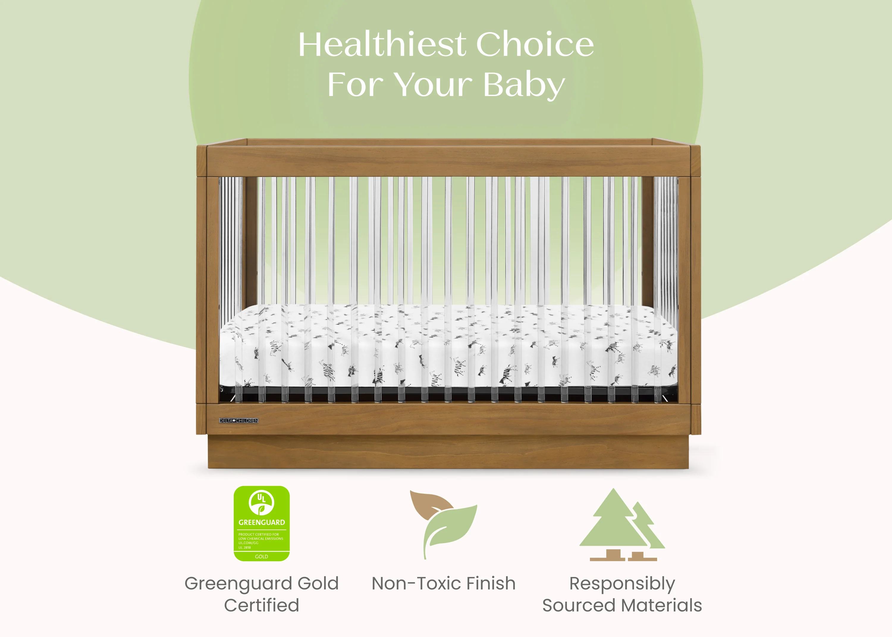 James Acrylic 4-in-1 Convertible Crib - Image 4