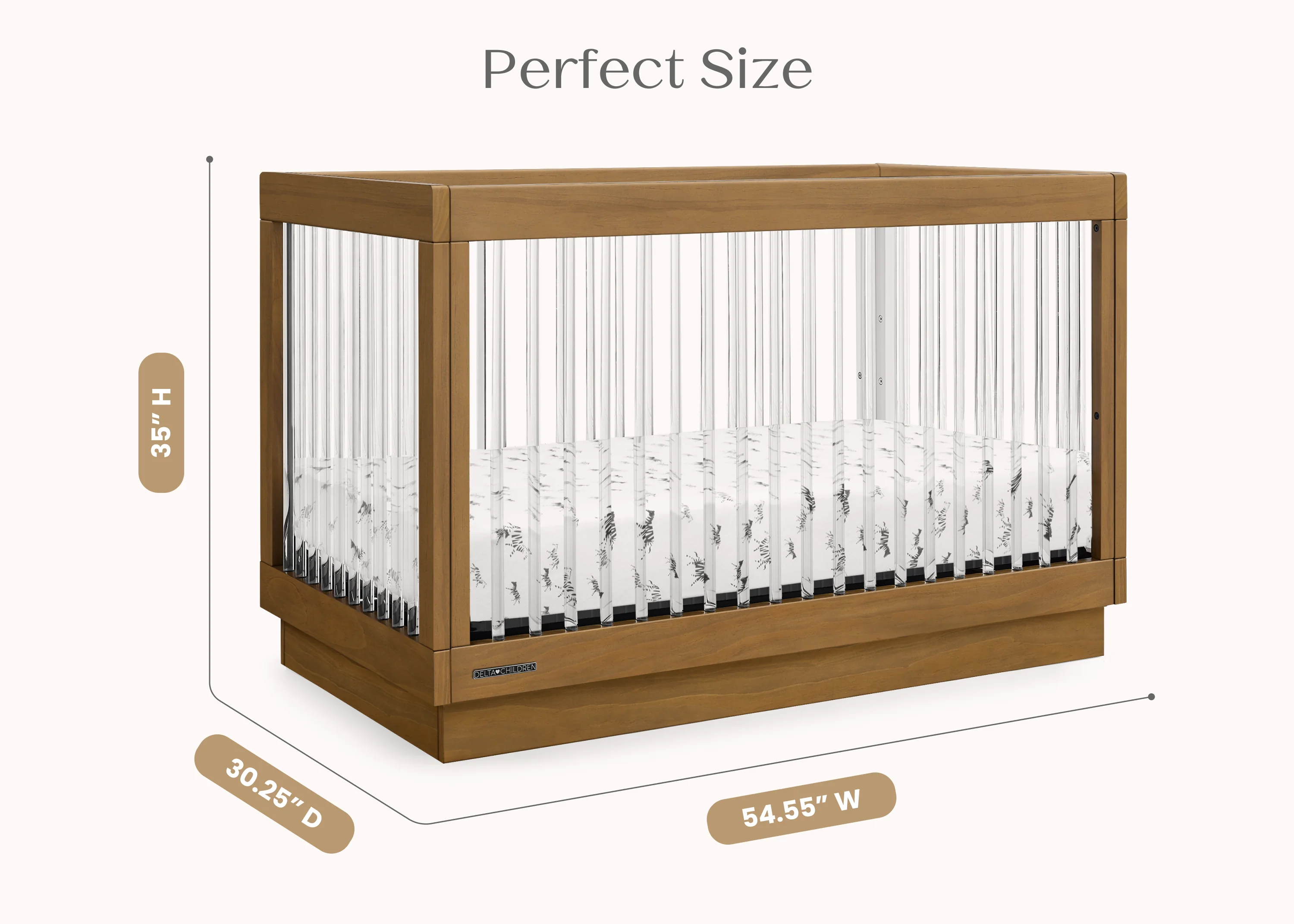 James Acrylic 4-in-1 Convertible Crib - Image 7
