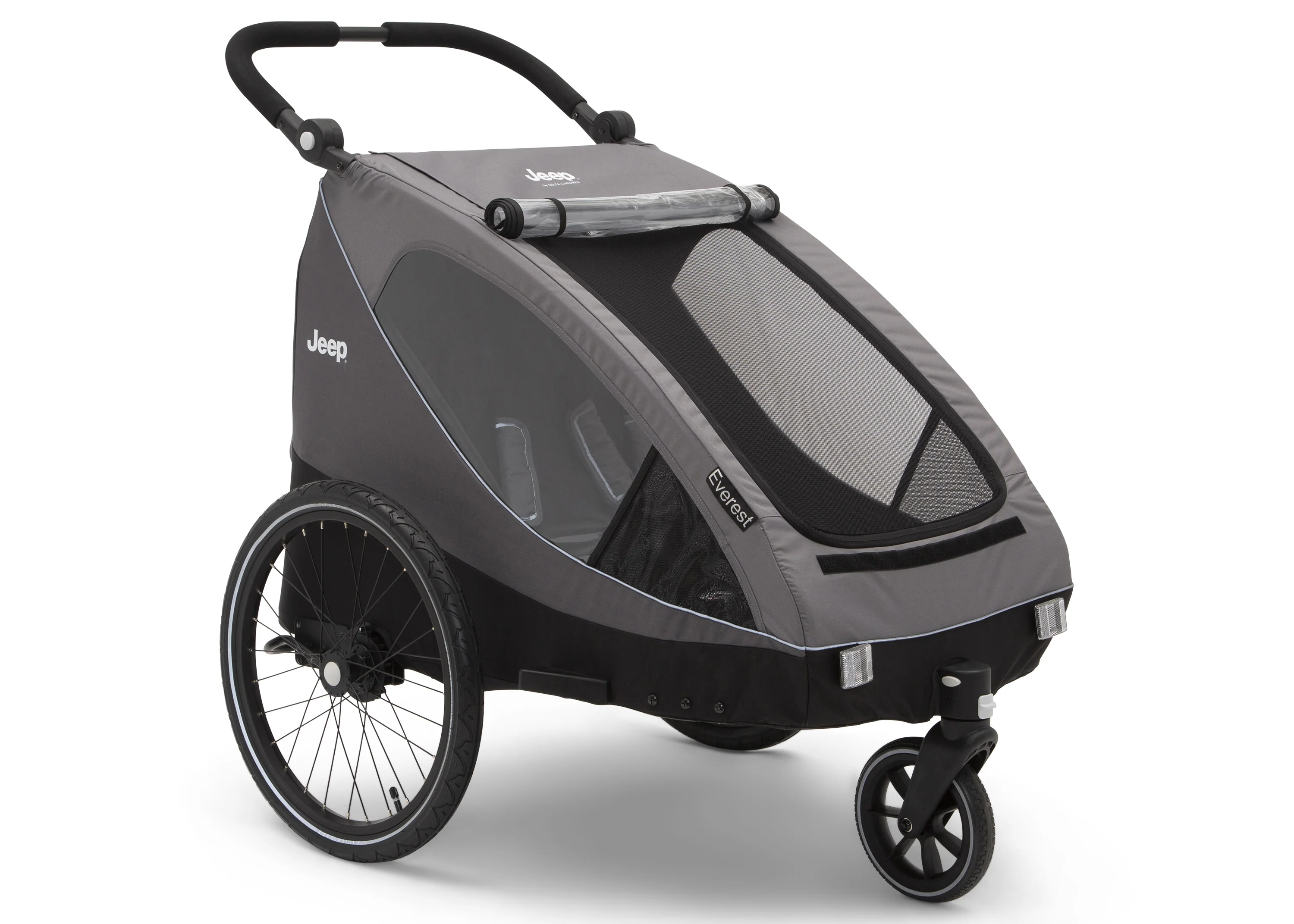 Jeep Everest 2-in-1 Child Bike Trailer and Stroller for 2 Kids - Image 4