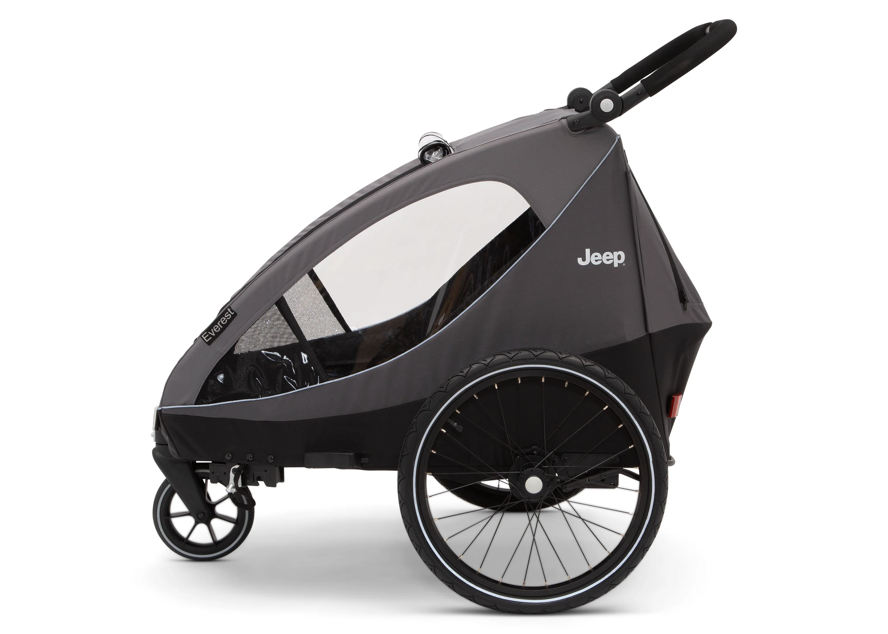 Jeep Everest 2-in-1 Child Bike Trailer and Stroller for 2 Kids - Image 5