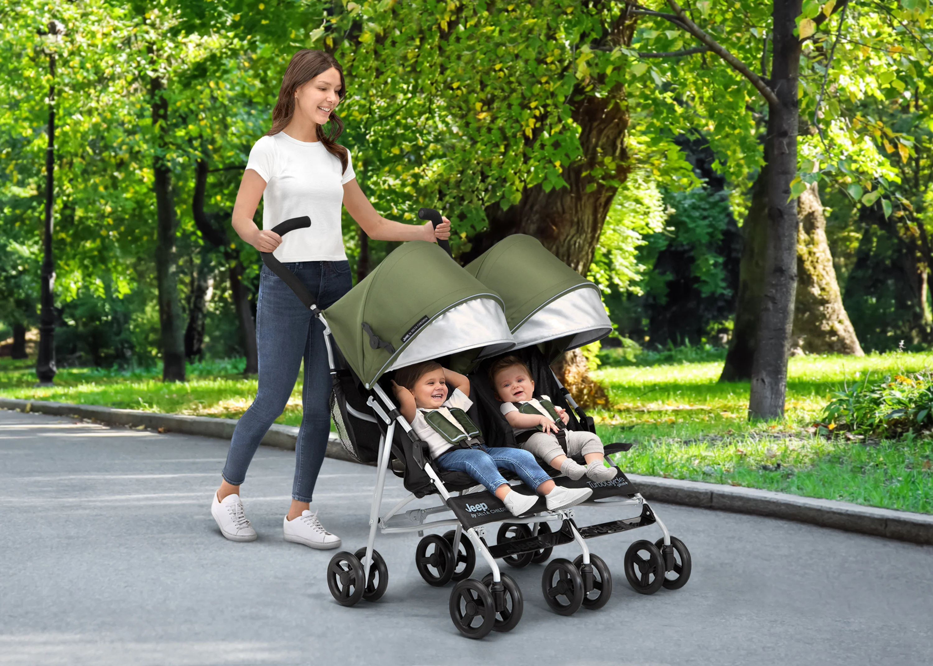 Jeep TurboGlyde Plus Side by Side Double Stroller - Image 7