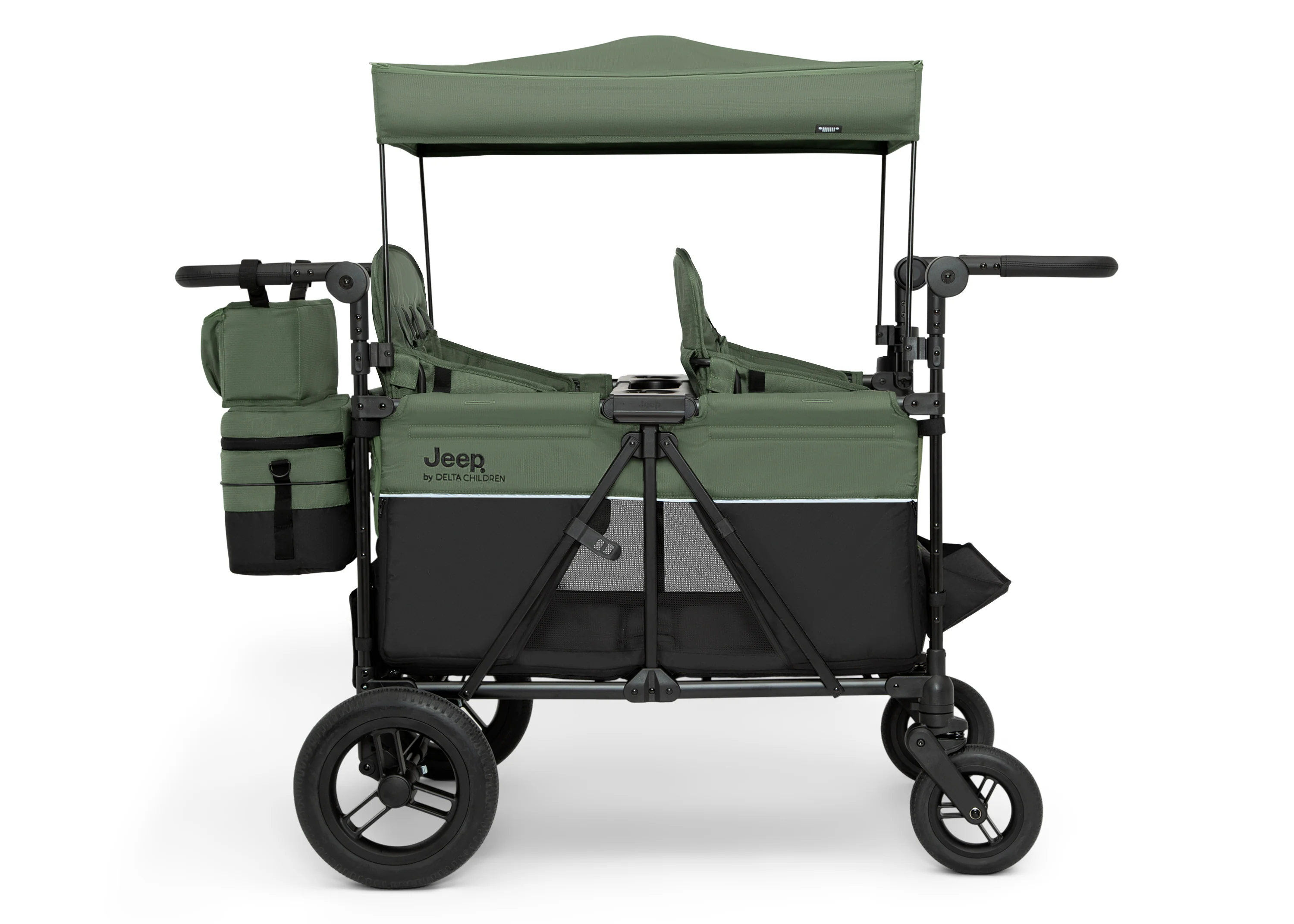 Jeep Wrangler Deluxe 4 Seater Stroller Wagon with Cooler Bag - Image 10