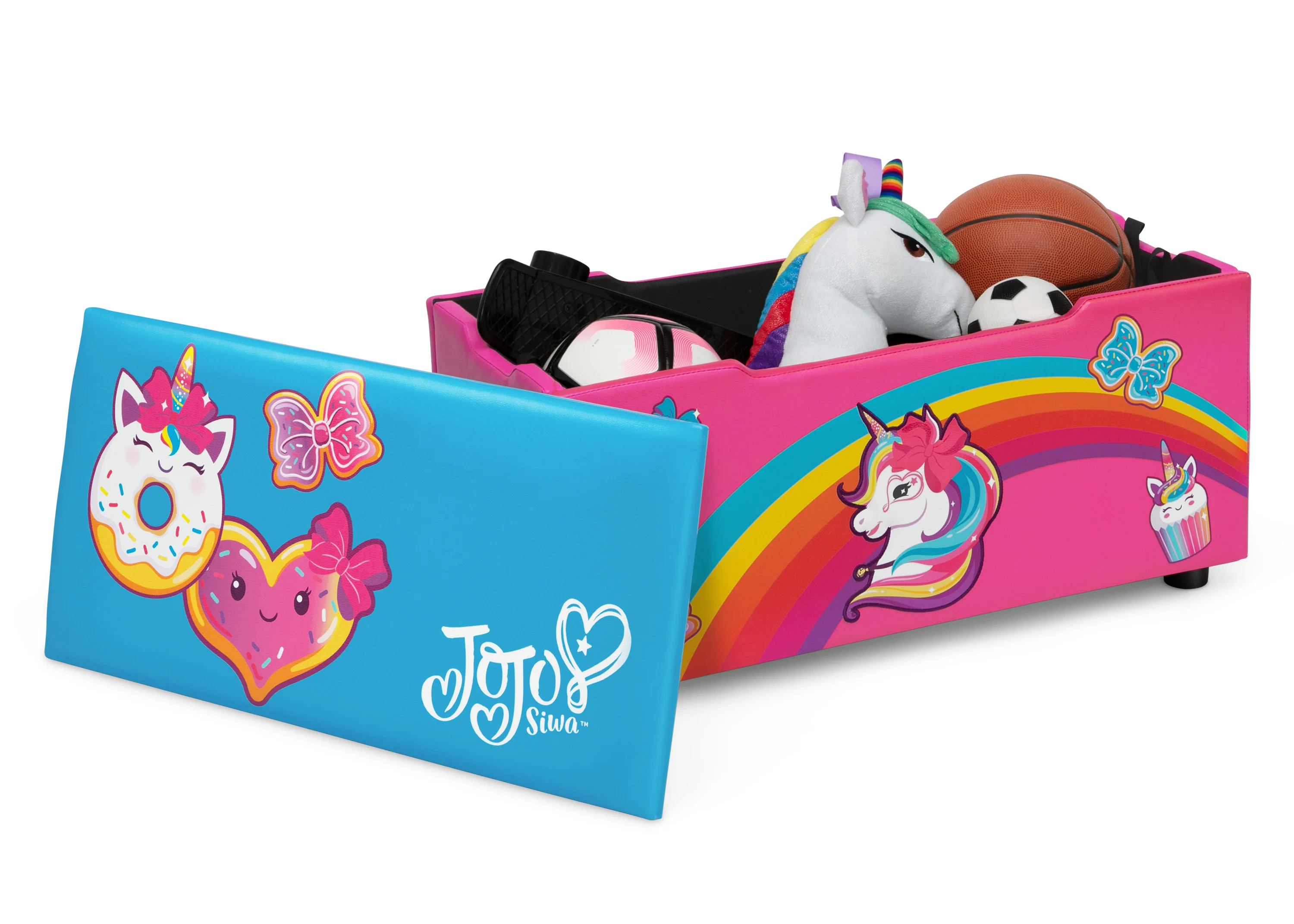 JoJo Siwa Upholstered Storage Bench for Kids - Image 3
