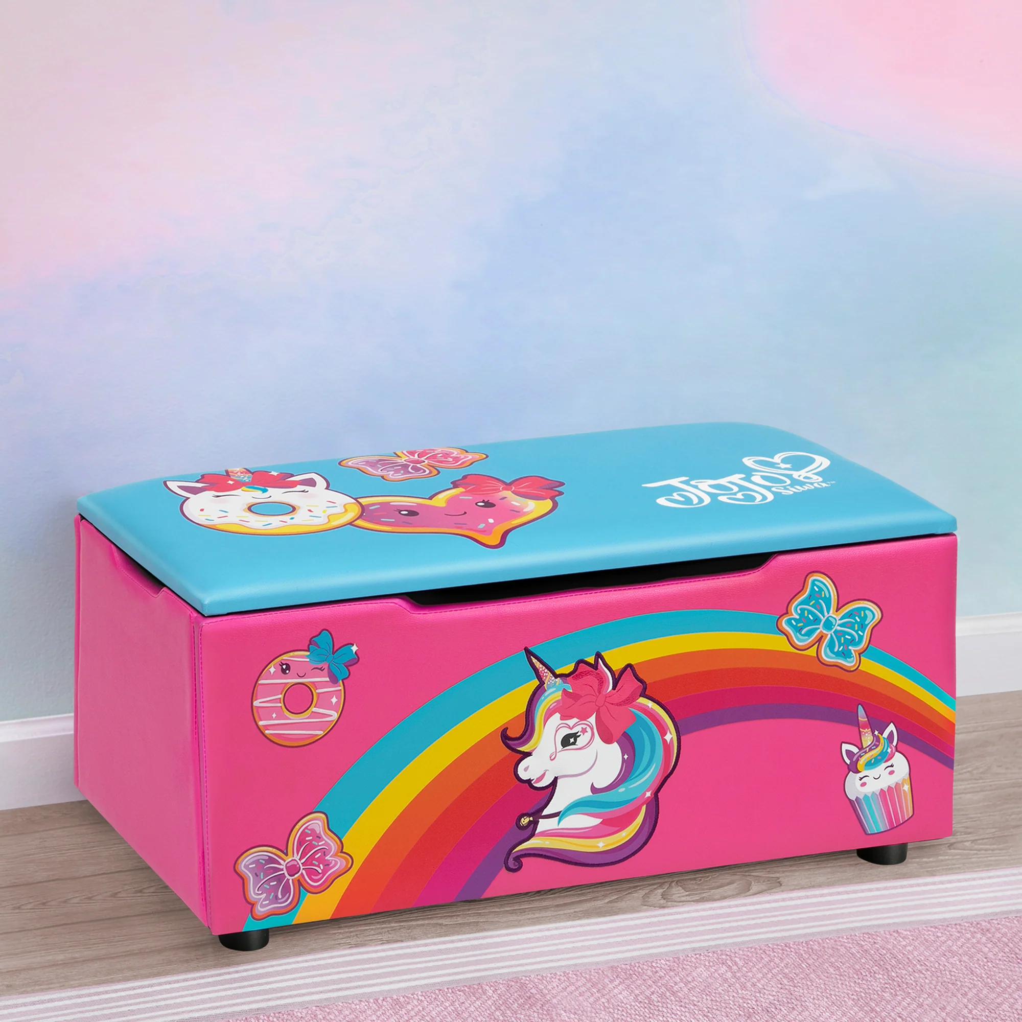 JoJo Siwa Upholstered Storage Bench for Kids - Image 6