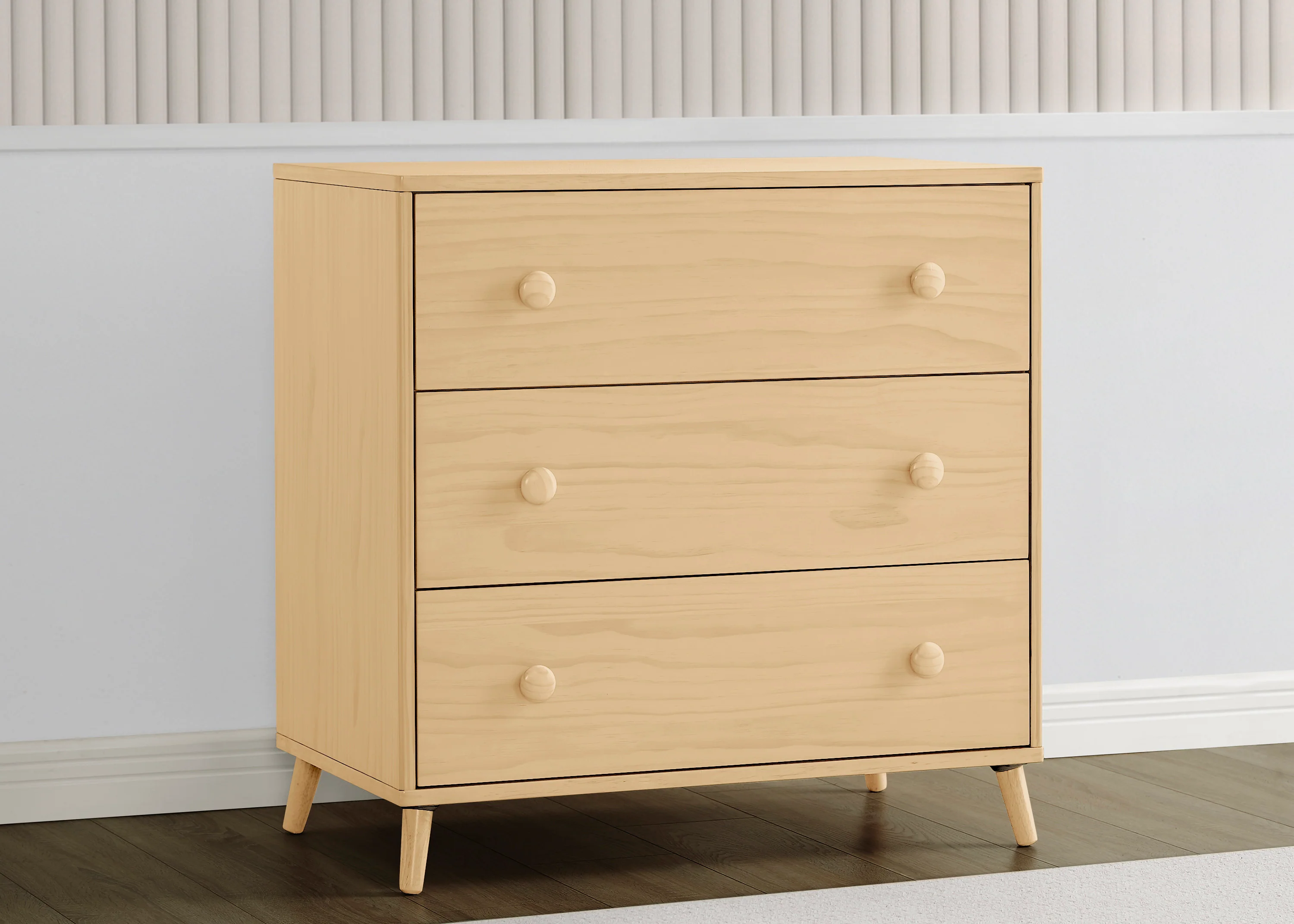 Jordan 3 Drawer Dresser with Interlocking Drawers - Image 26