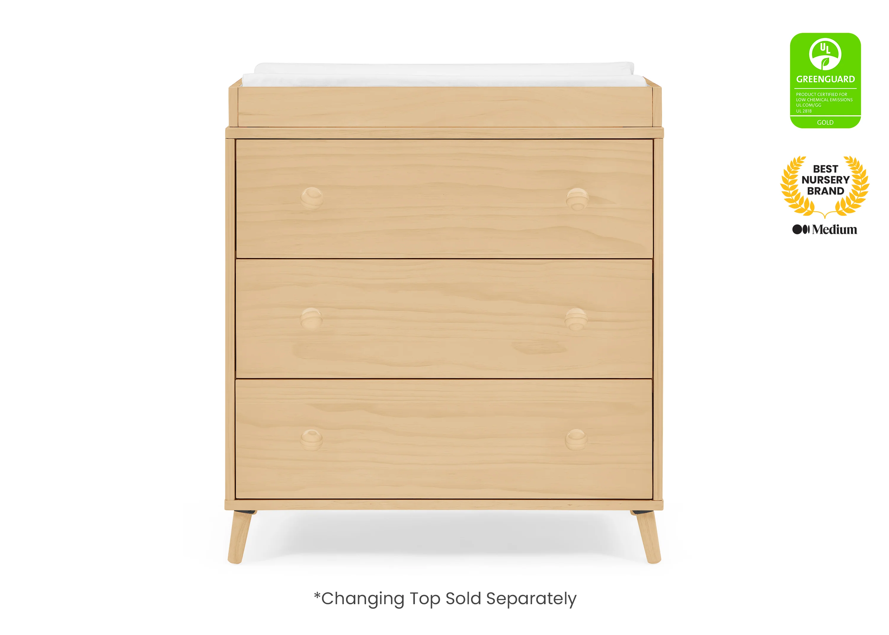 Jordan 3 Drawer Dresser with Interlocking Drawers - Image 28