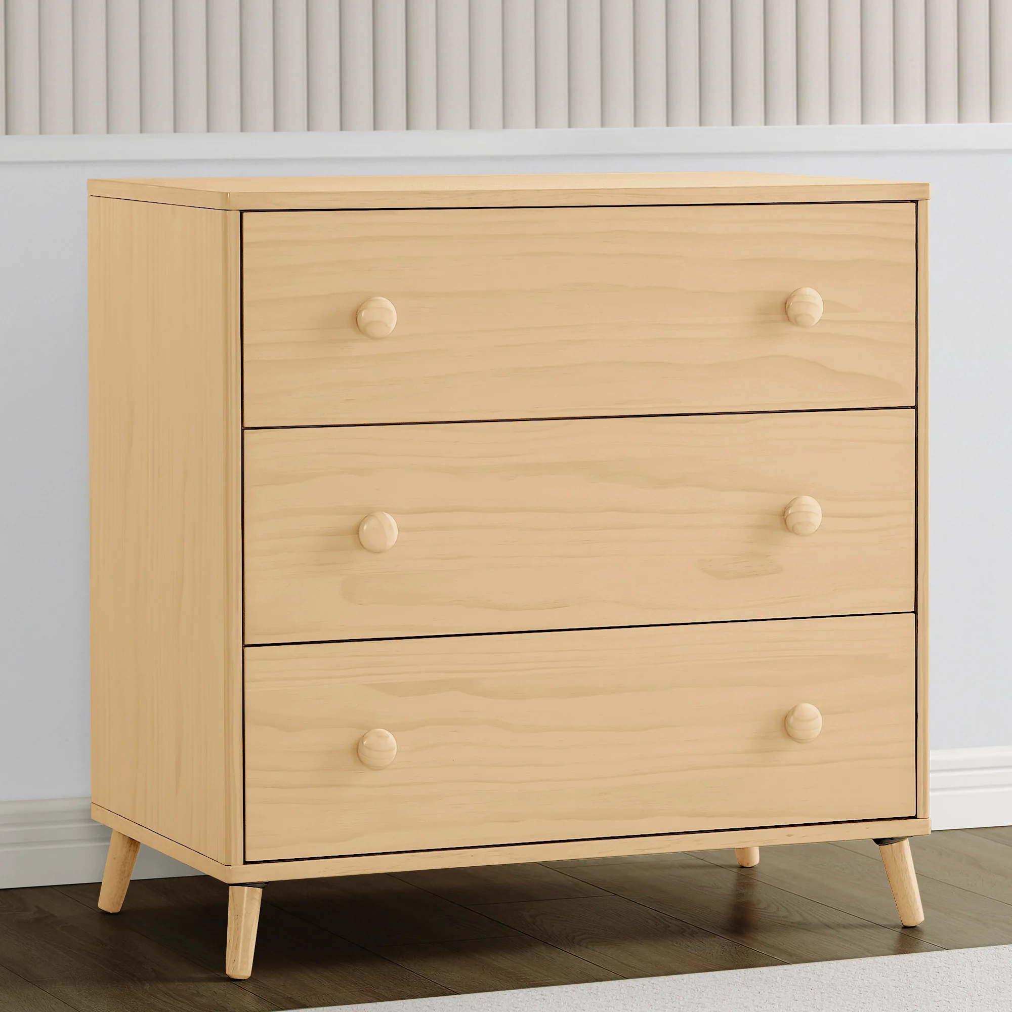 Jordan 3 Drawer Dresser with Interlocking Drawers - Image 34
