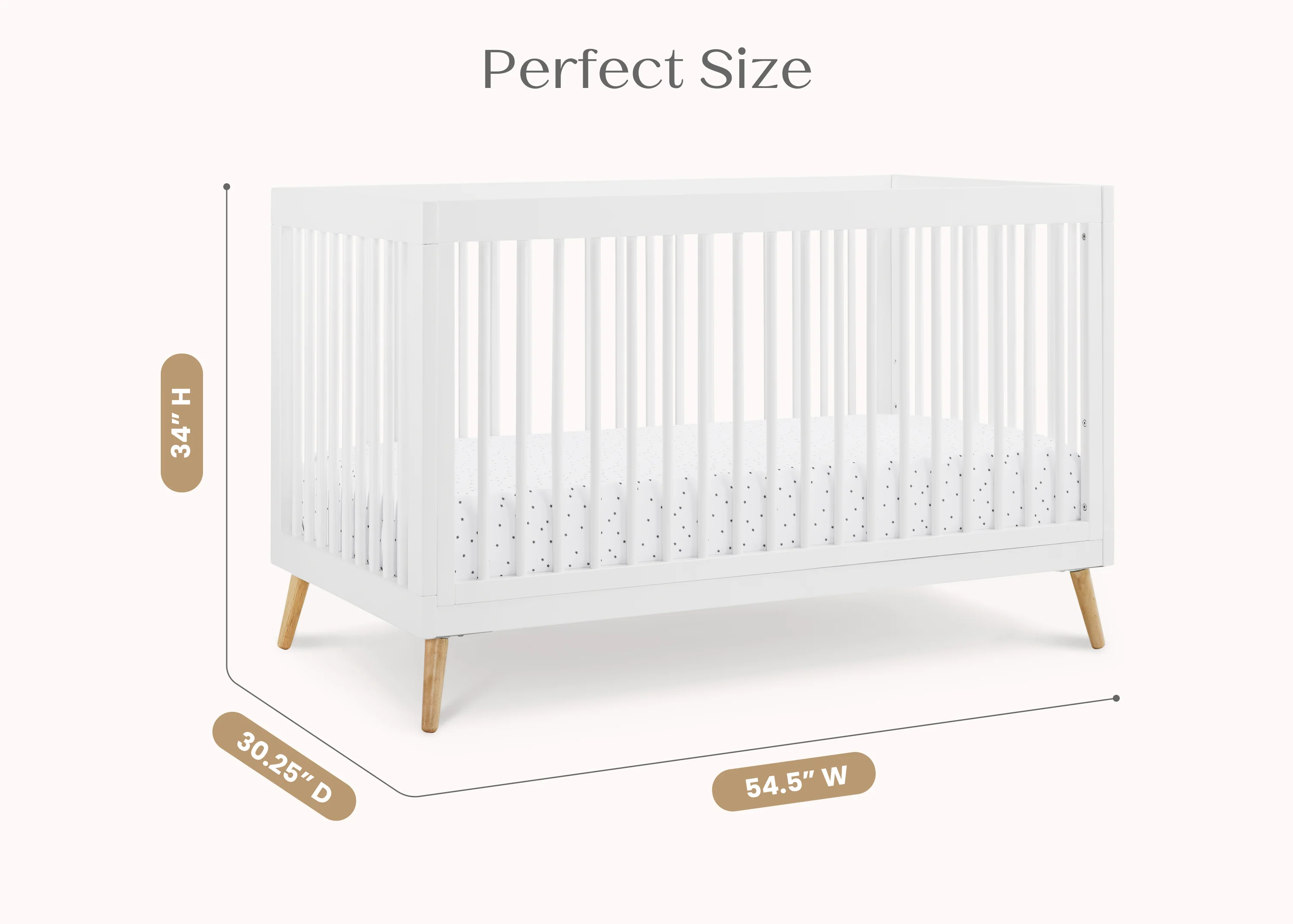 Jordan 4-in-1 Convertible Crib - Image 25