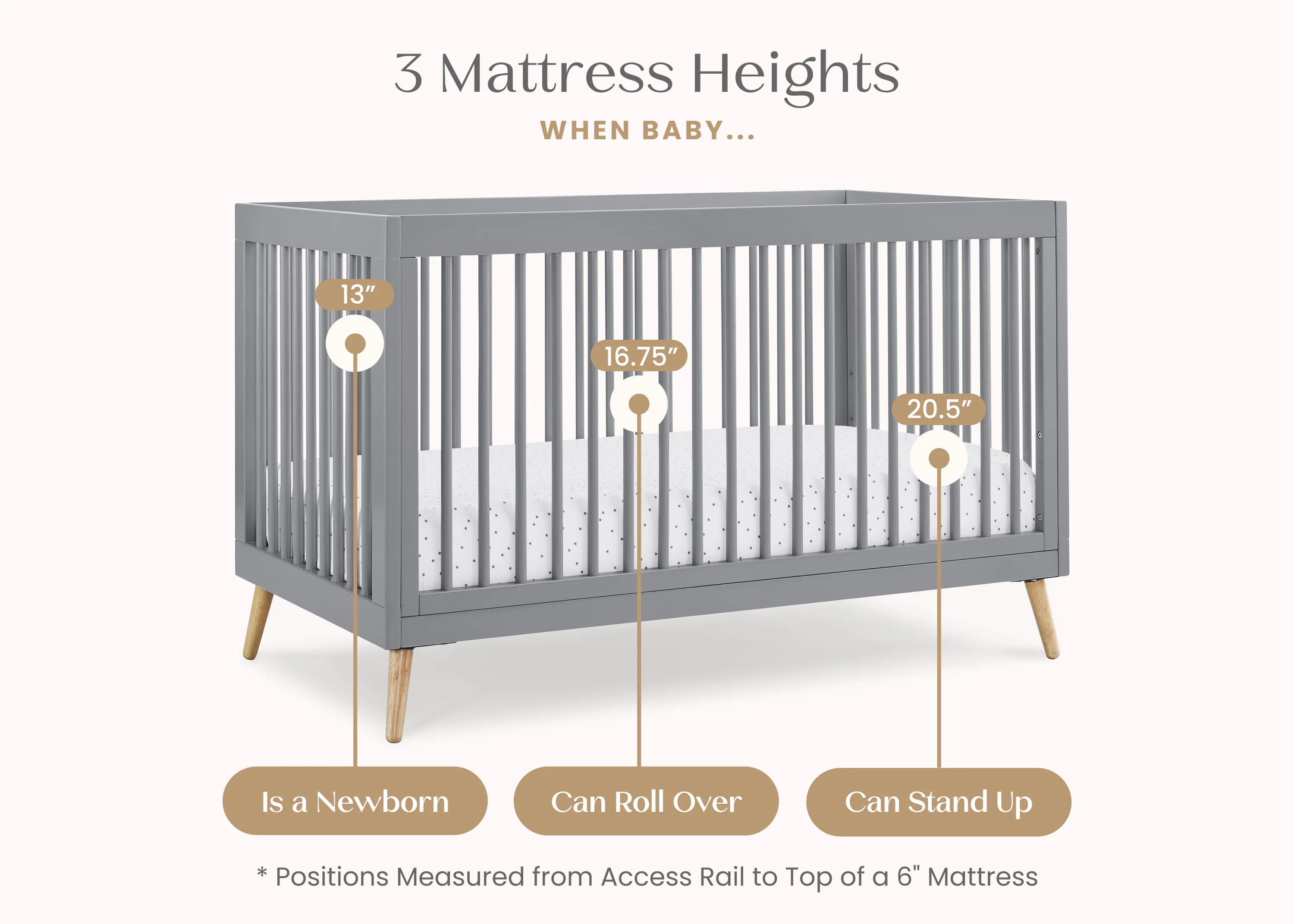 Jordan 4-in-1 Convertible Crib - Image 40