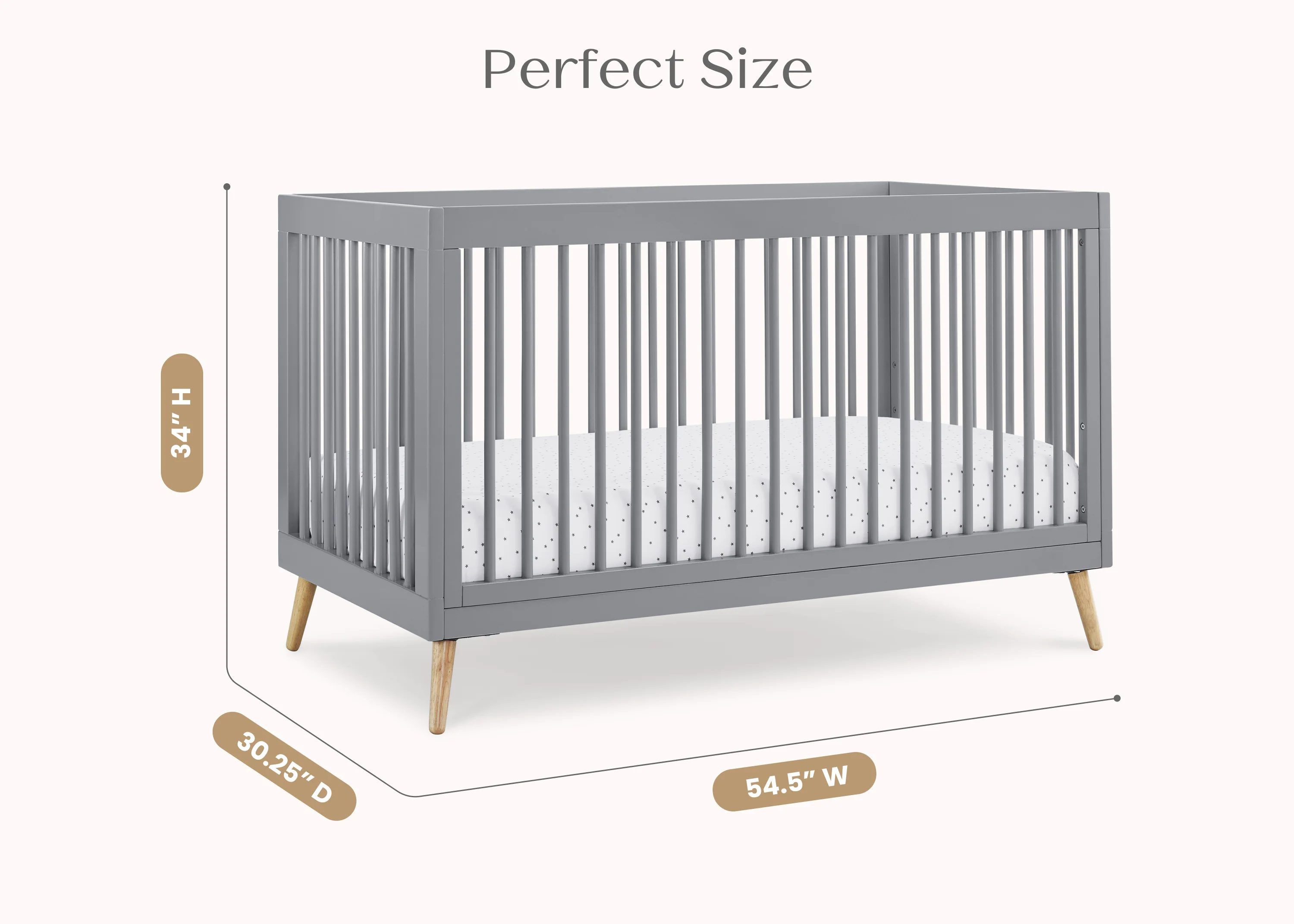 Jordan 4-in-1 Convertible Crib - Image 42