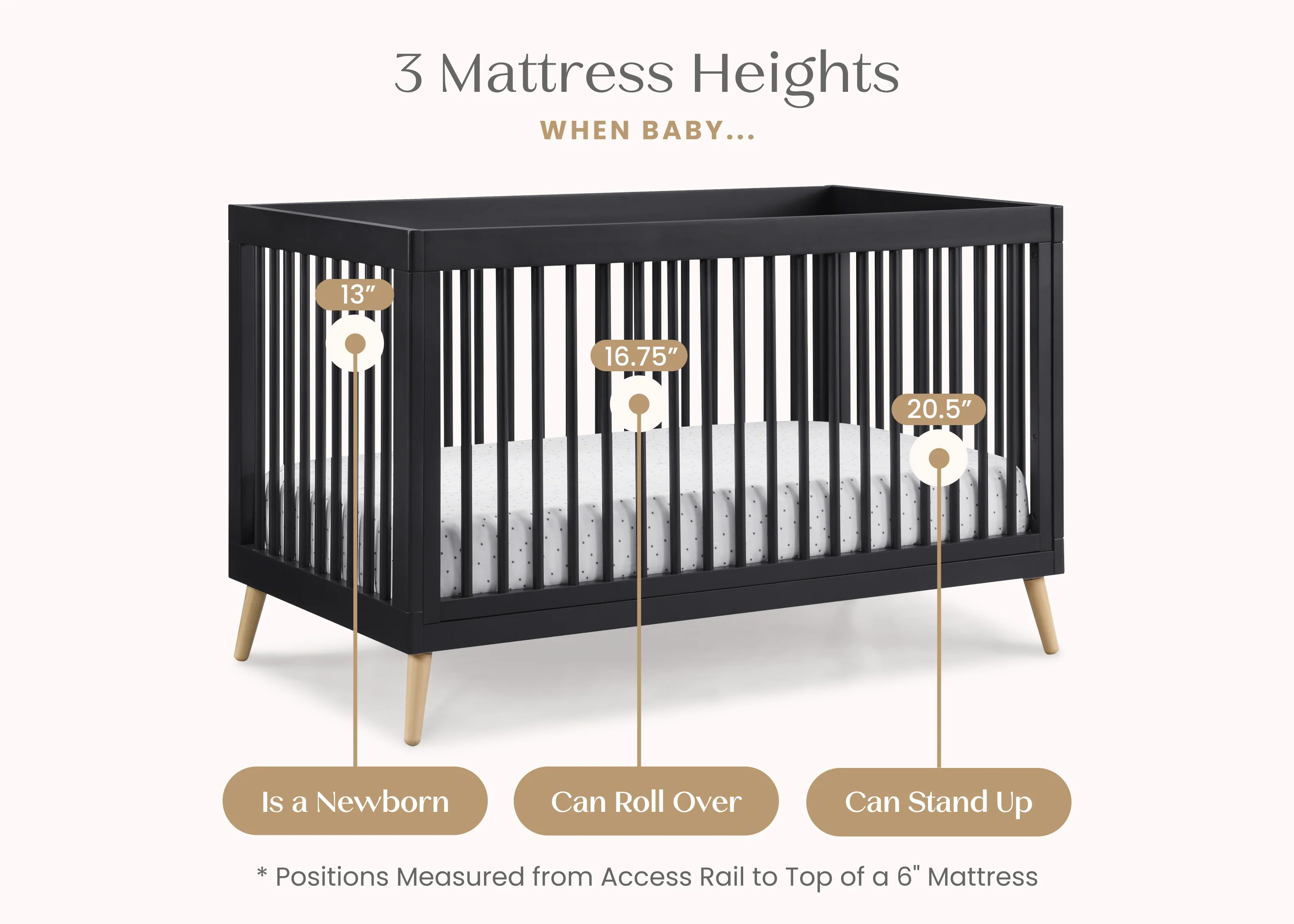 Jordan 4-in-1 Convertible Crib - Image 5