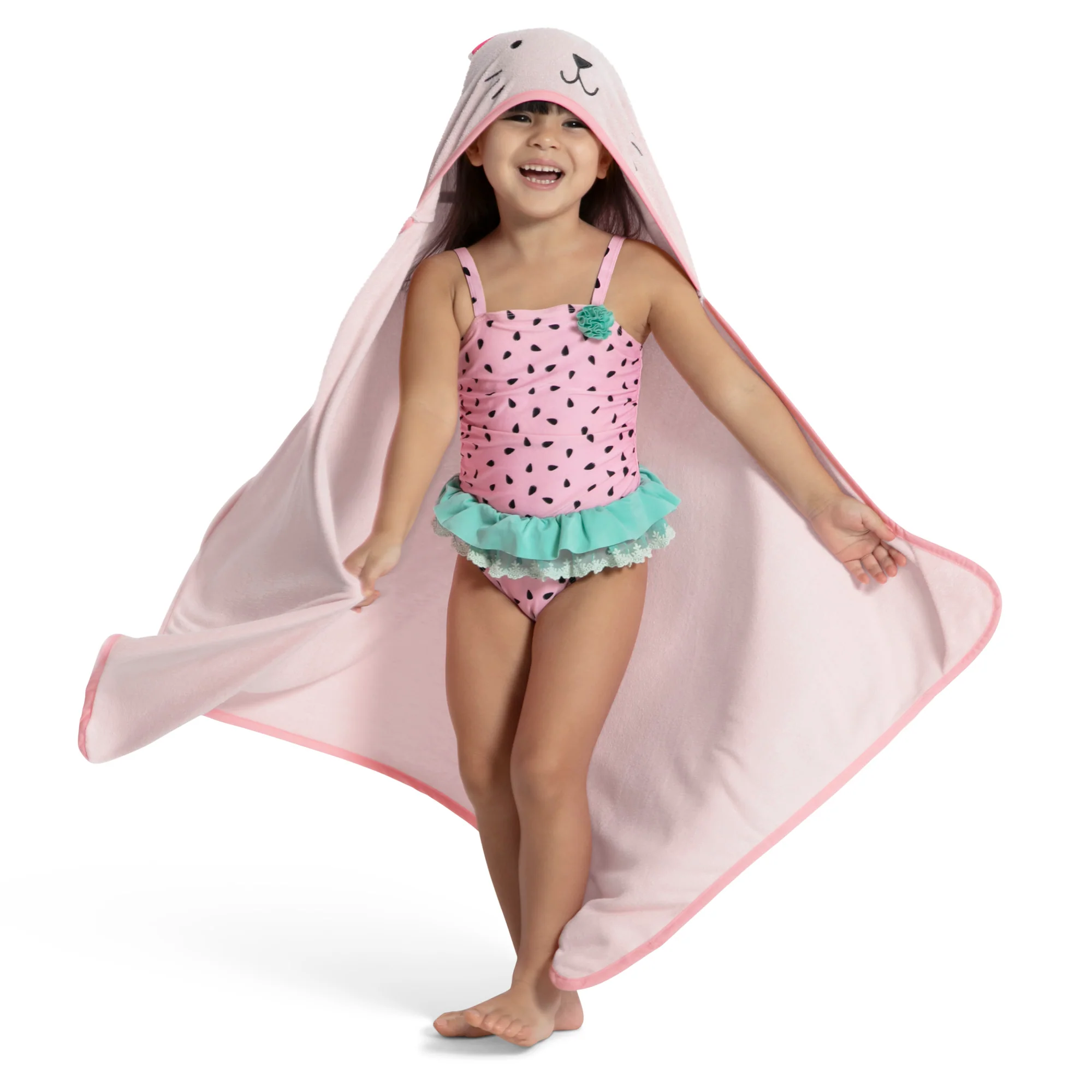 Kids Hooded Bath Towel with Pockets - Image 10