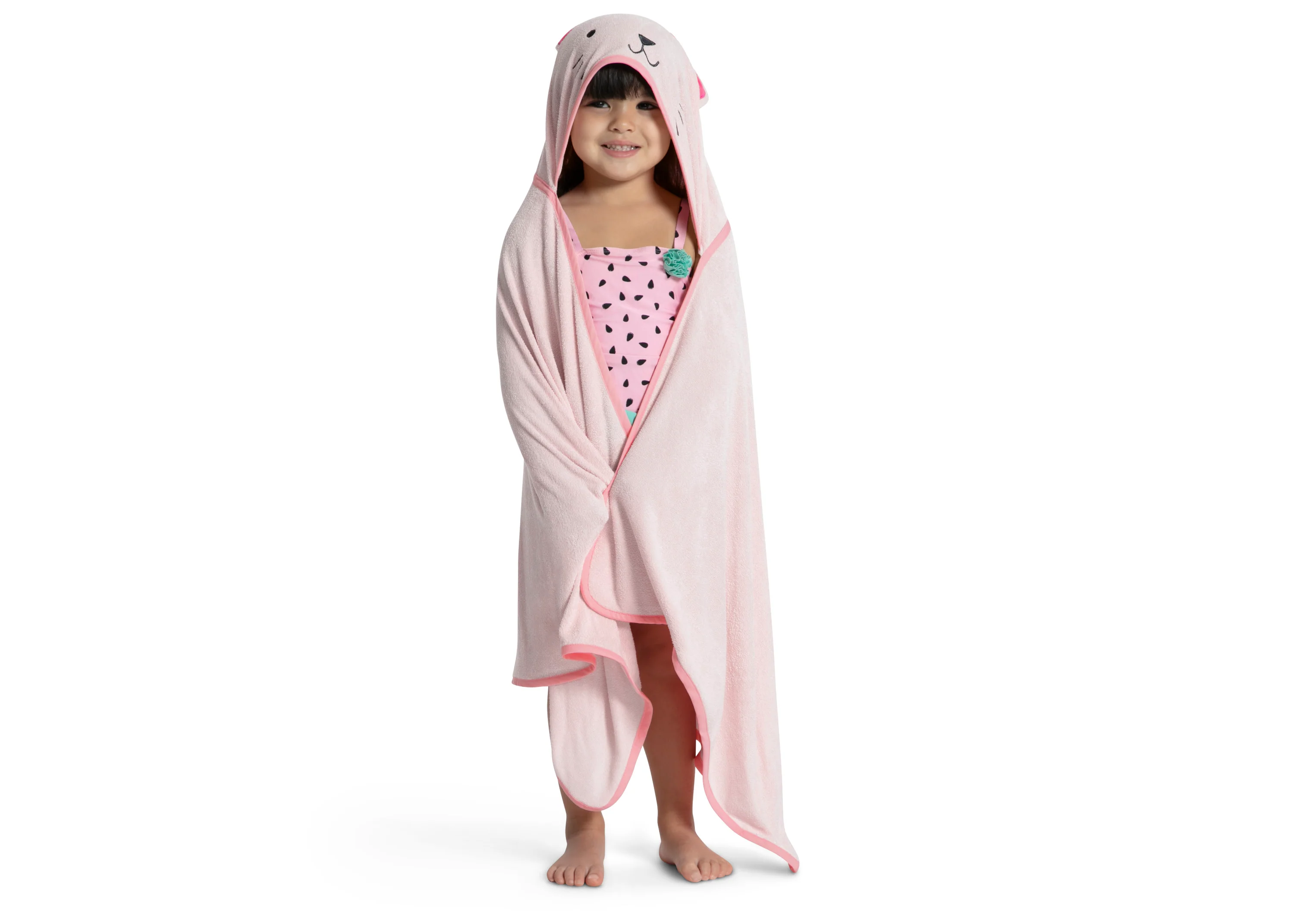 Kids Hooded Bath Towel with Pockets - Image 3