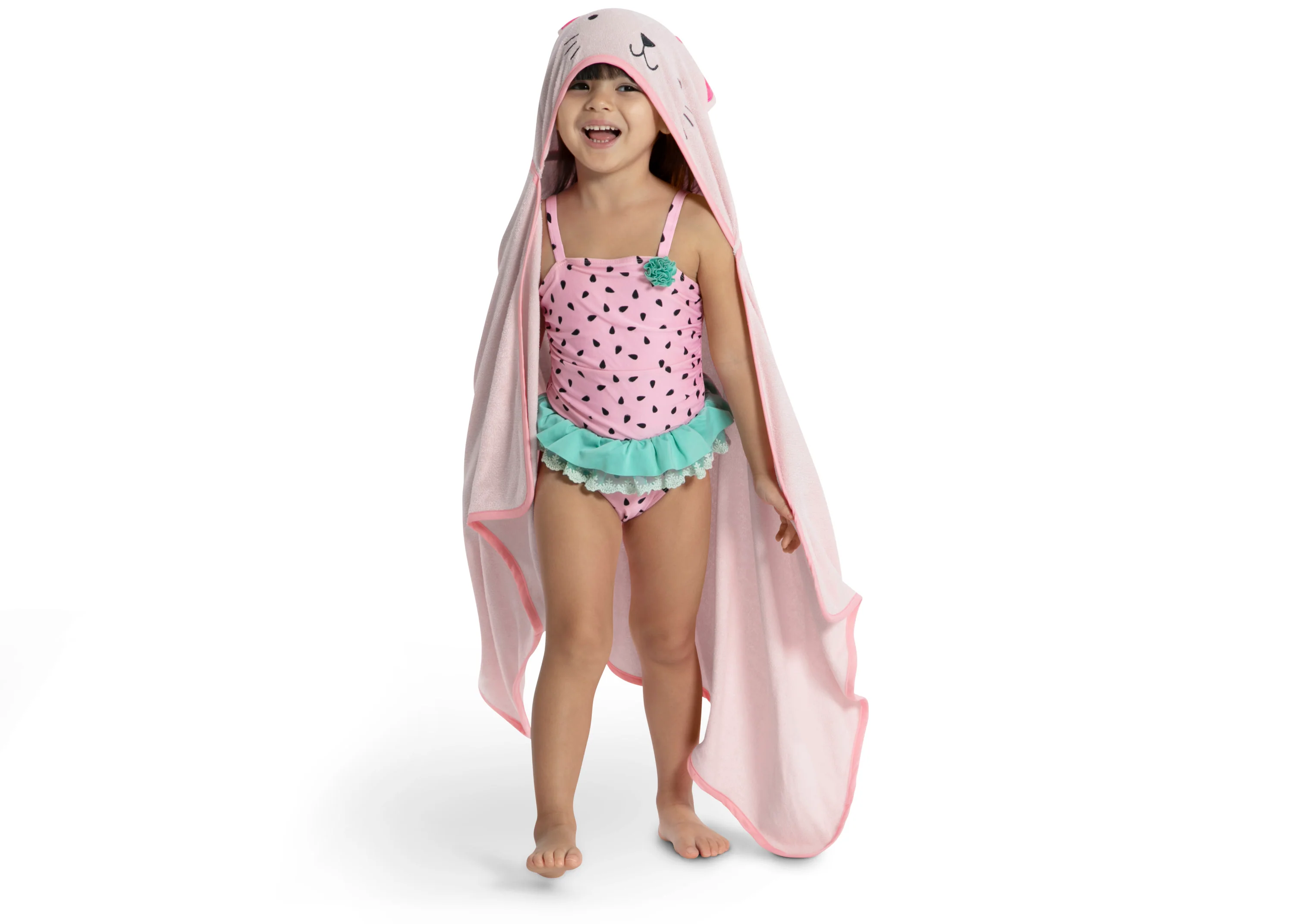 Kids Hooded Bath Towel with Pockets - Image 7