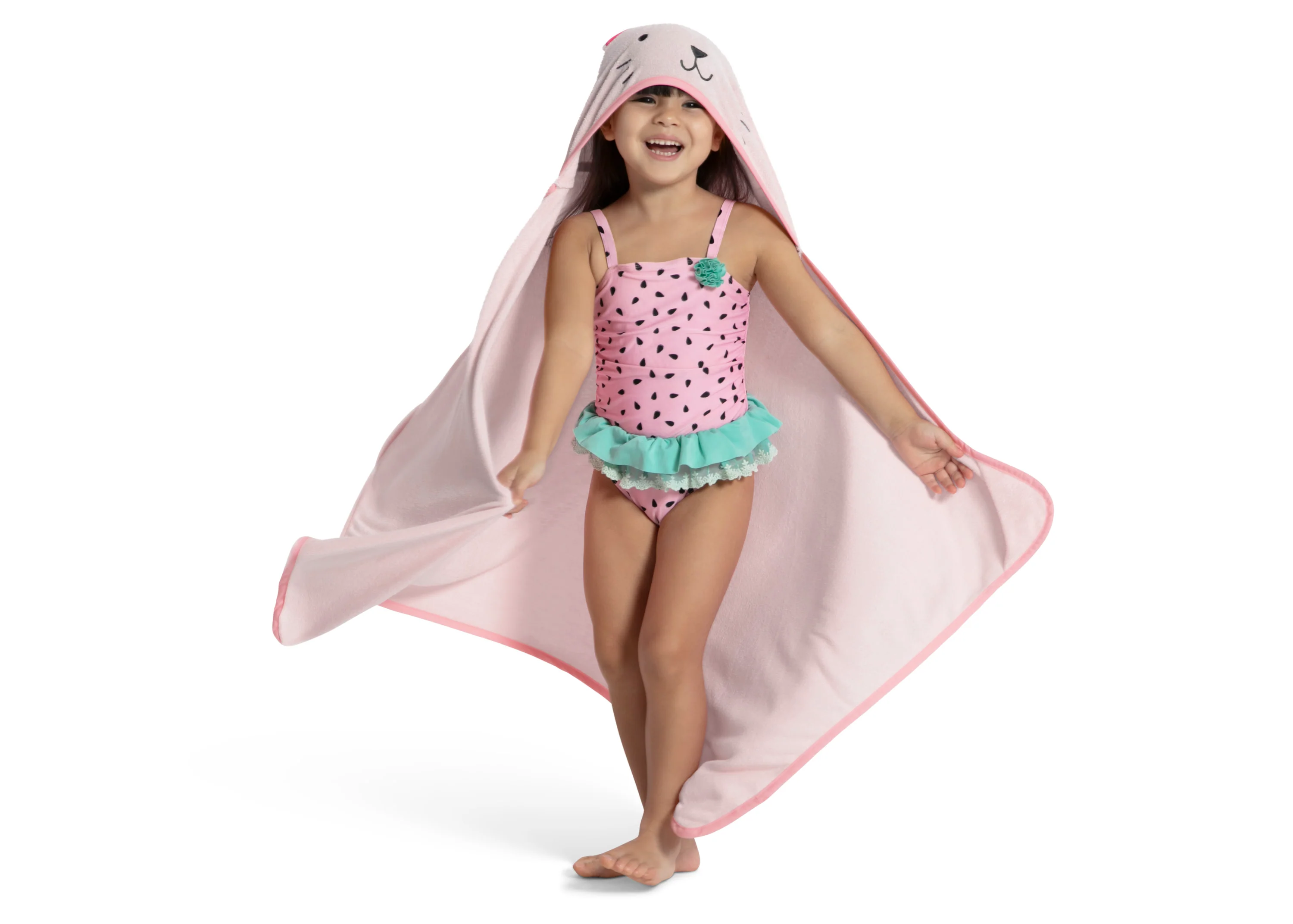 Kids Hooded Bath Towel with Pockets - Image 8