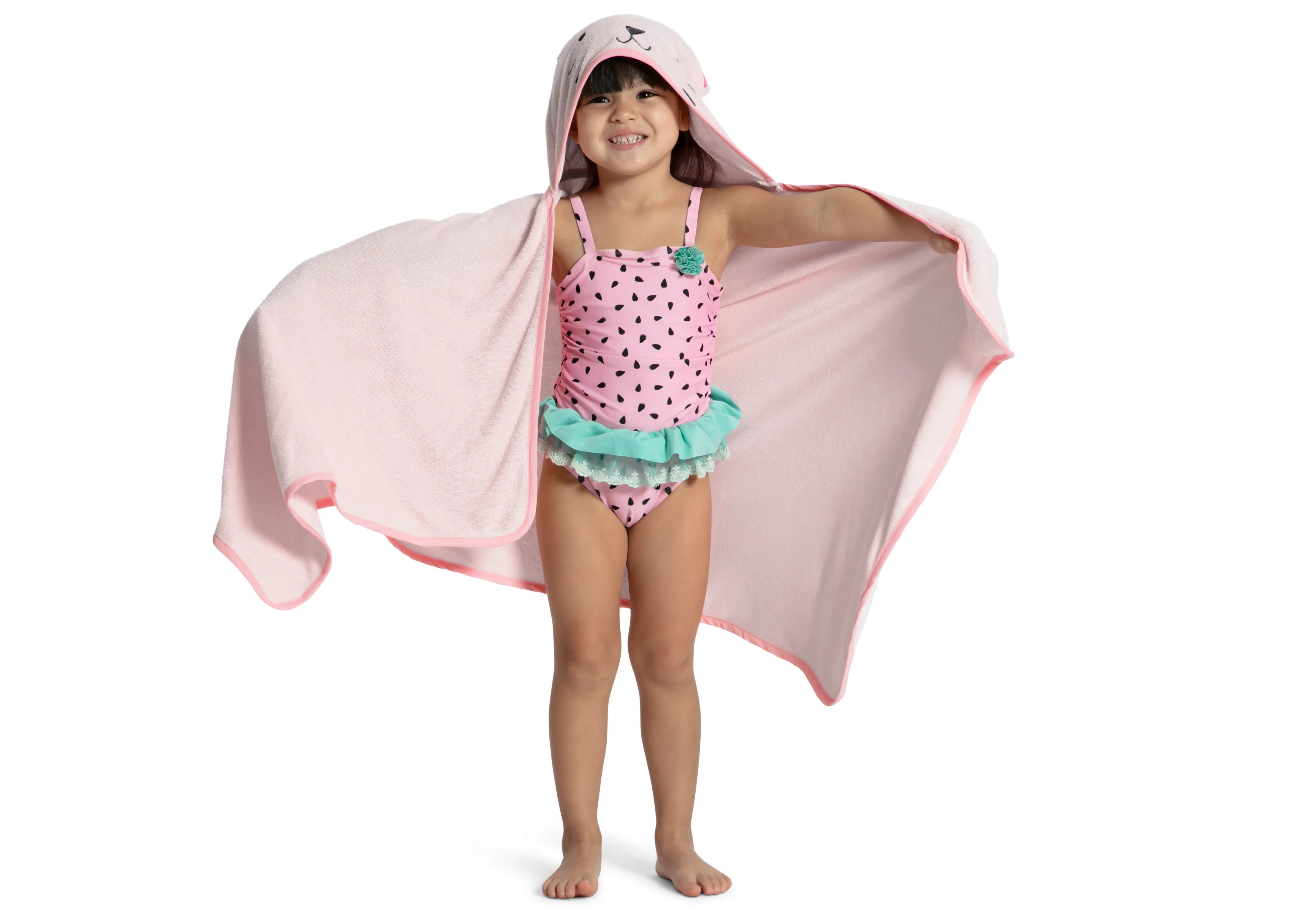 Kids Hooded Bath Towel with Pockets - Image 9