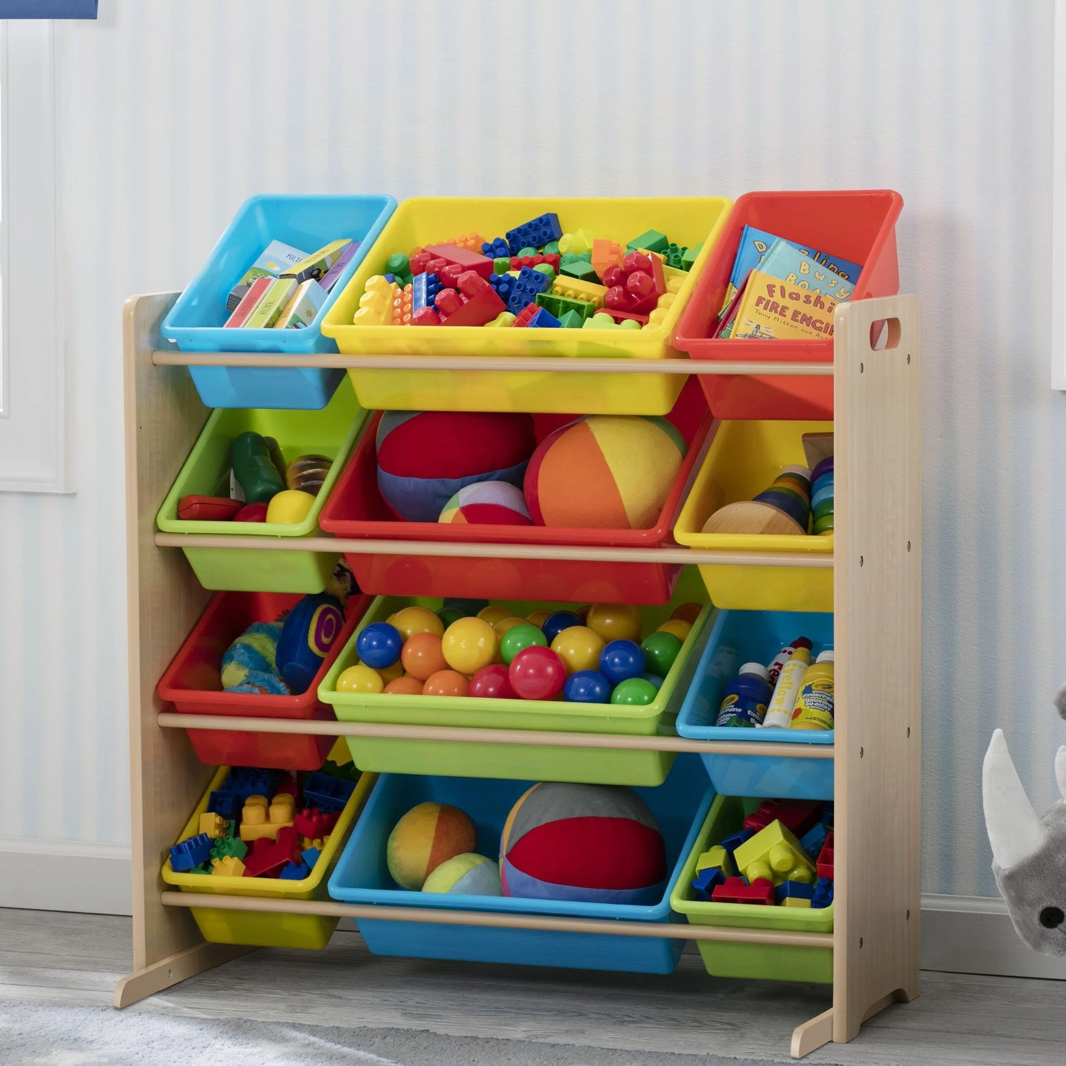 Kids Toy Storage Organizer with 12 Plastic Bins - Image 17