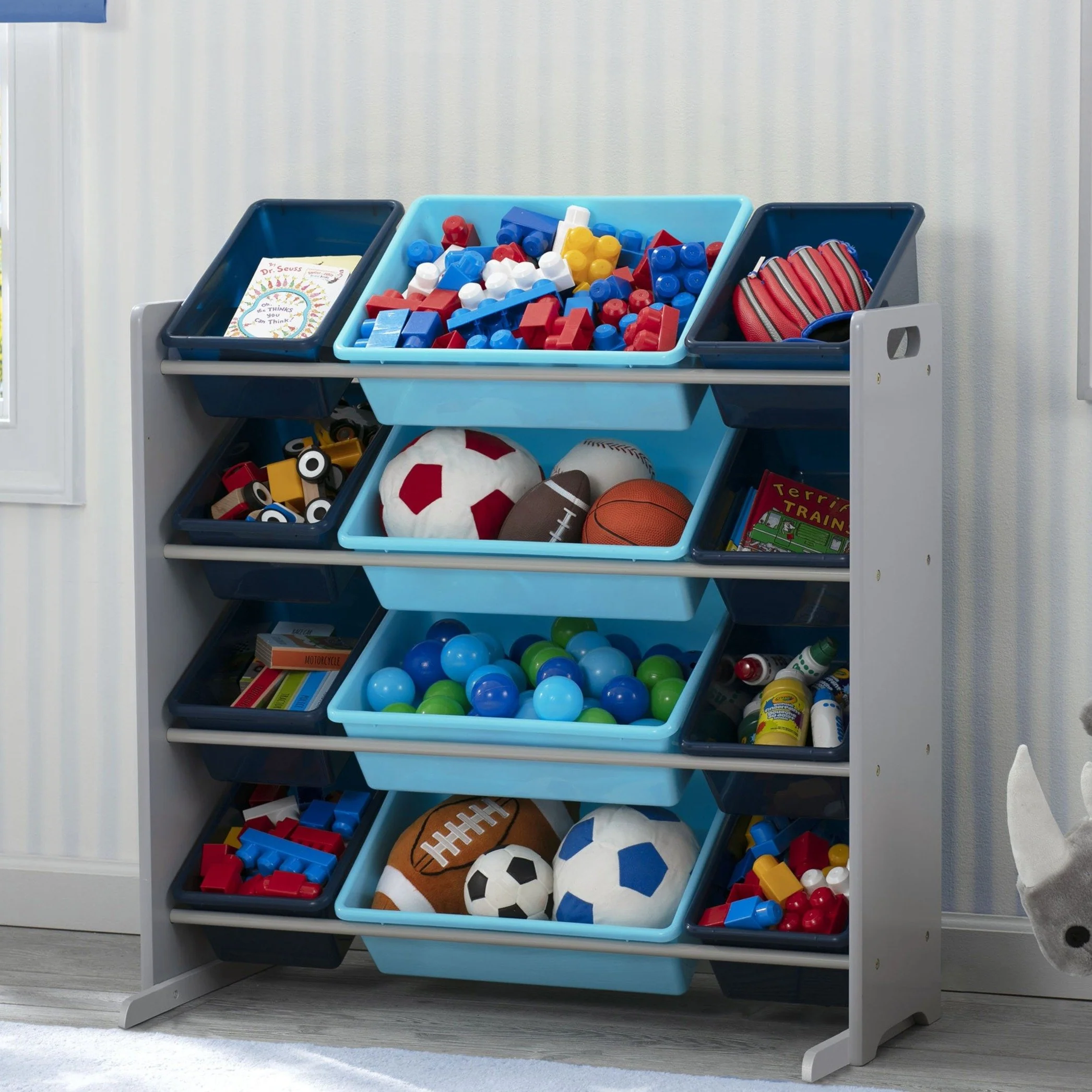 Kids Toy Storage Organizer with 12 Plastic Bins - Image 18