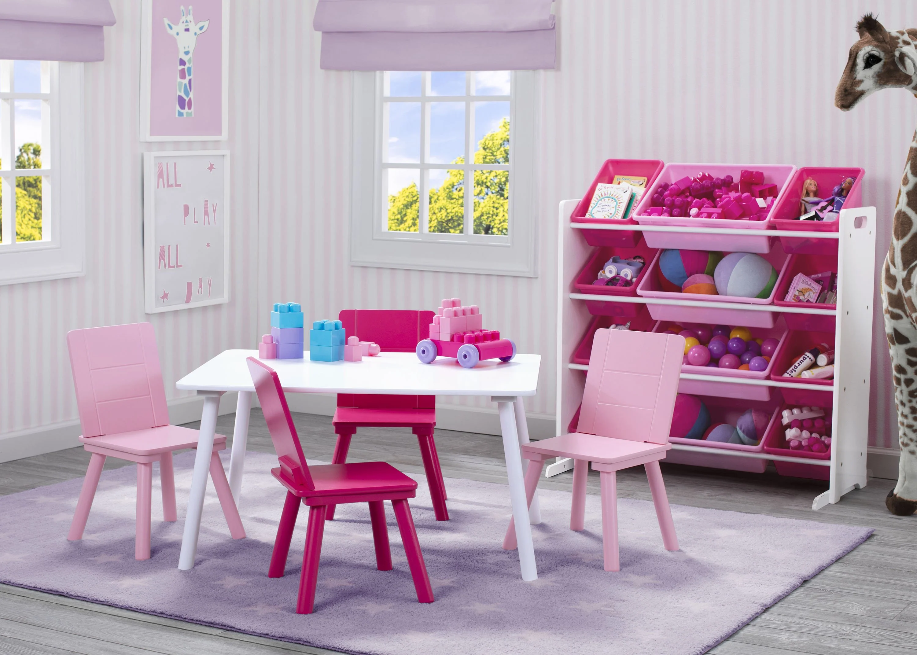 Kids Toy Storage Organizer with 12 Plastic Bins - Image 2