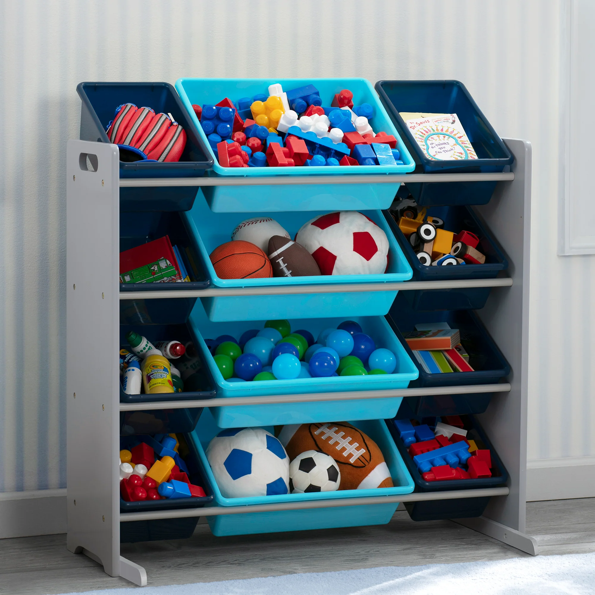 Kids Toy Storage Organizer with 12 Plastic Bins - Image 20