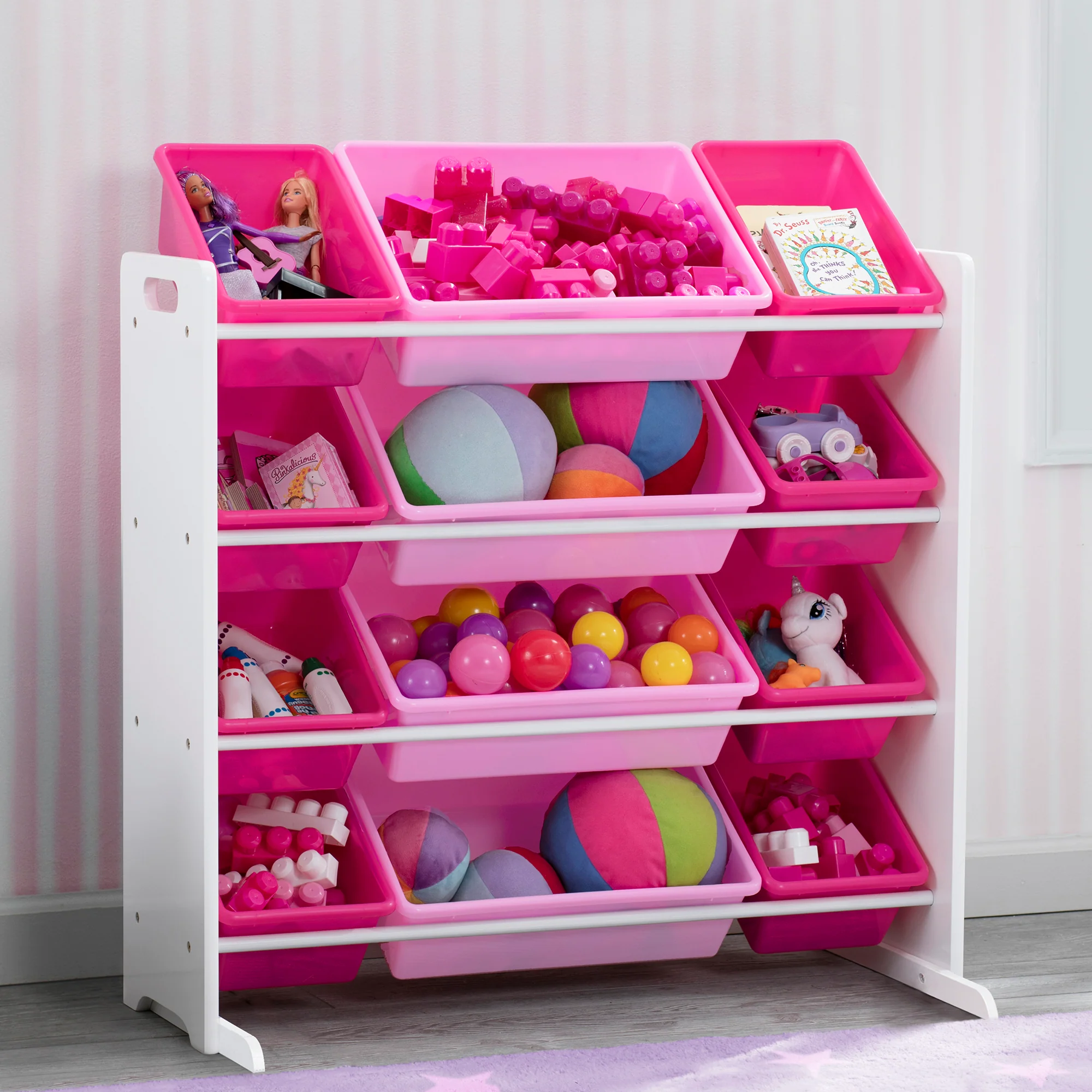 Kids Toy Storage Organizer with 12 Plastic Bins - Image 21