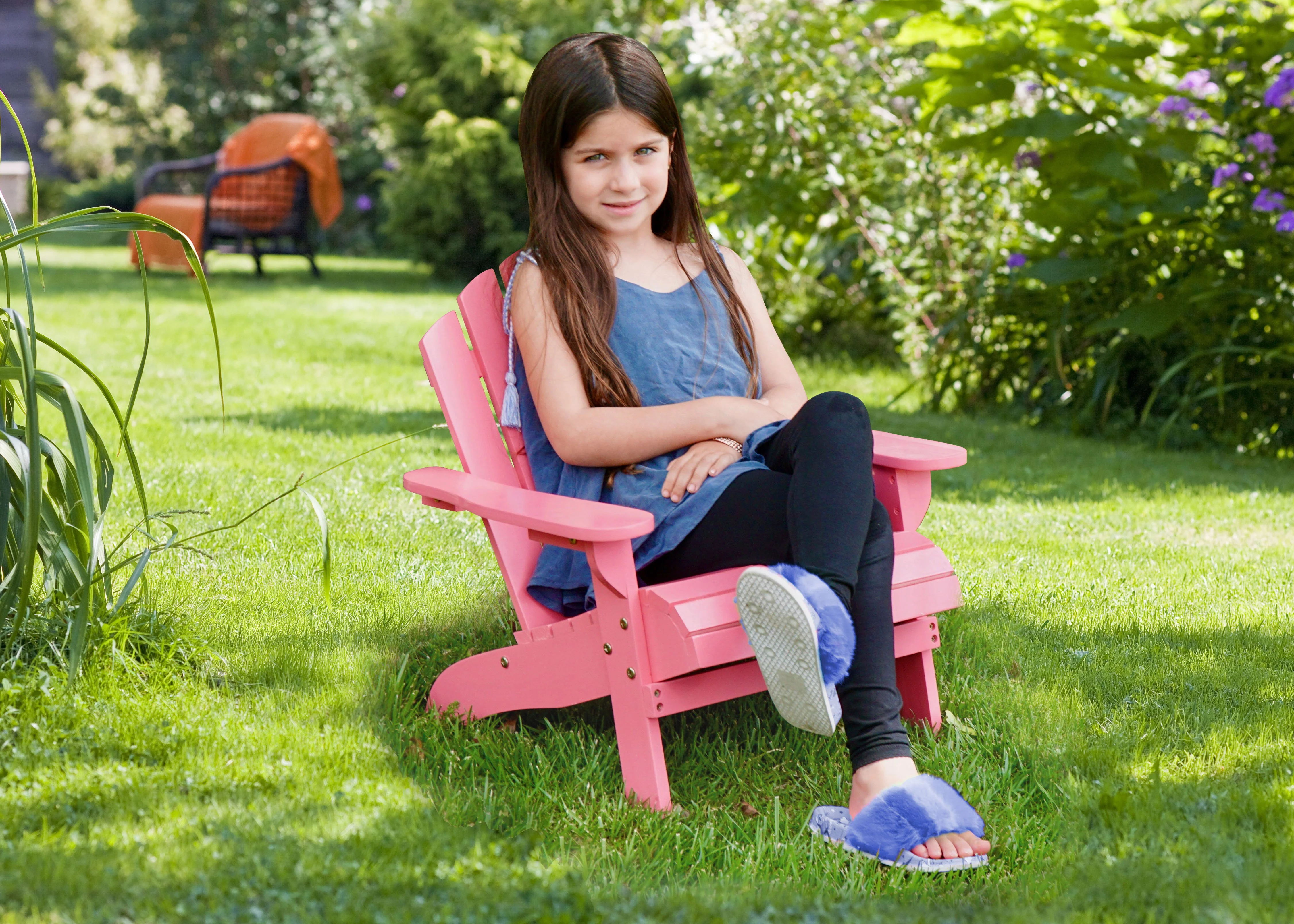 Kids Wood Adirondack Chair for Indoor & Outdoor Use - Image 7