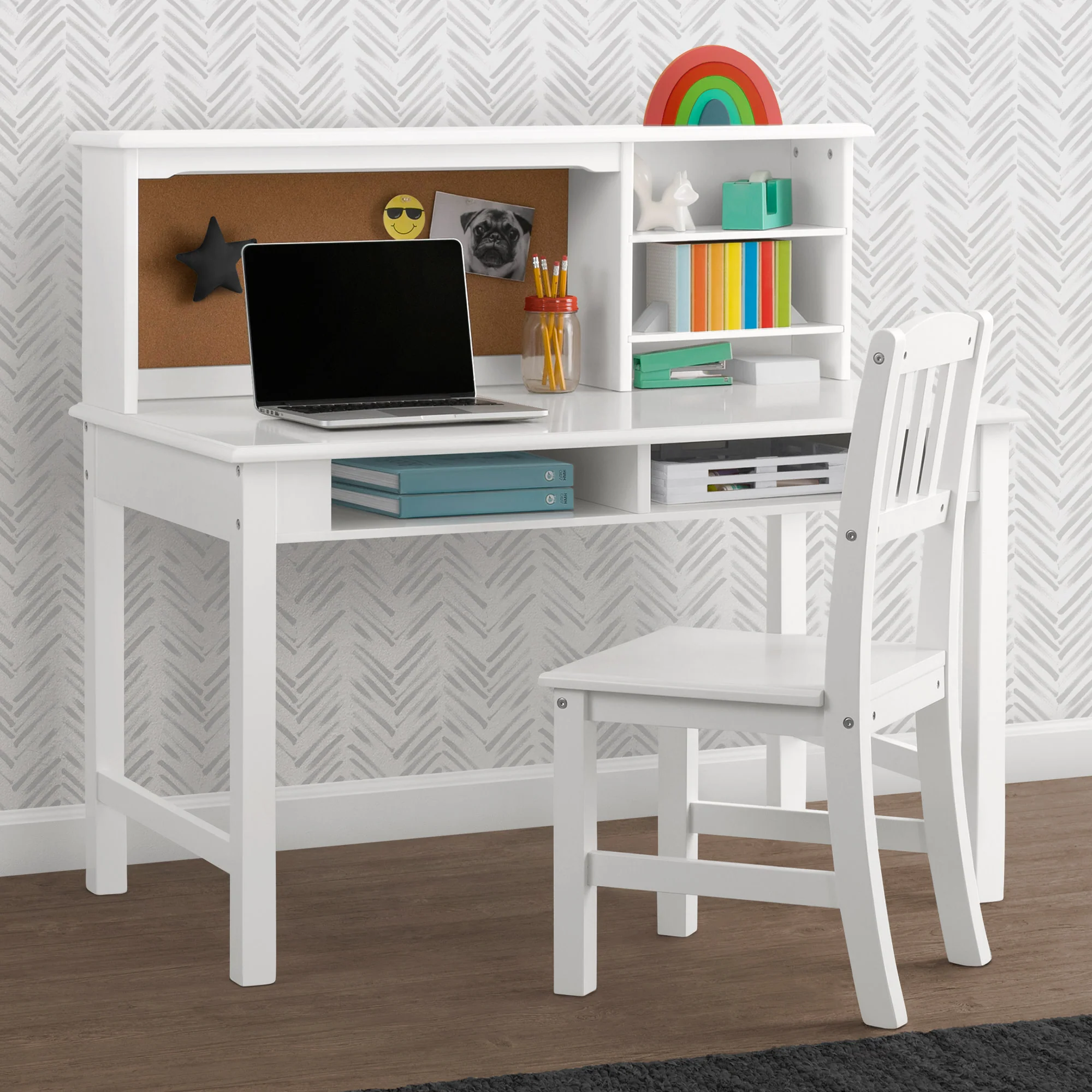 Tween Wood Desk with Hutch and Chair - Image 6