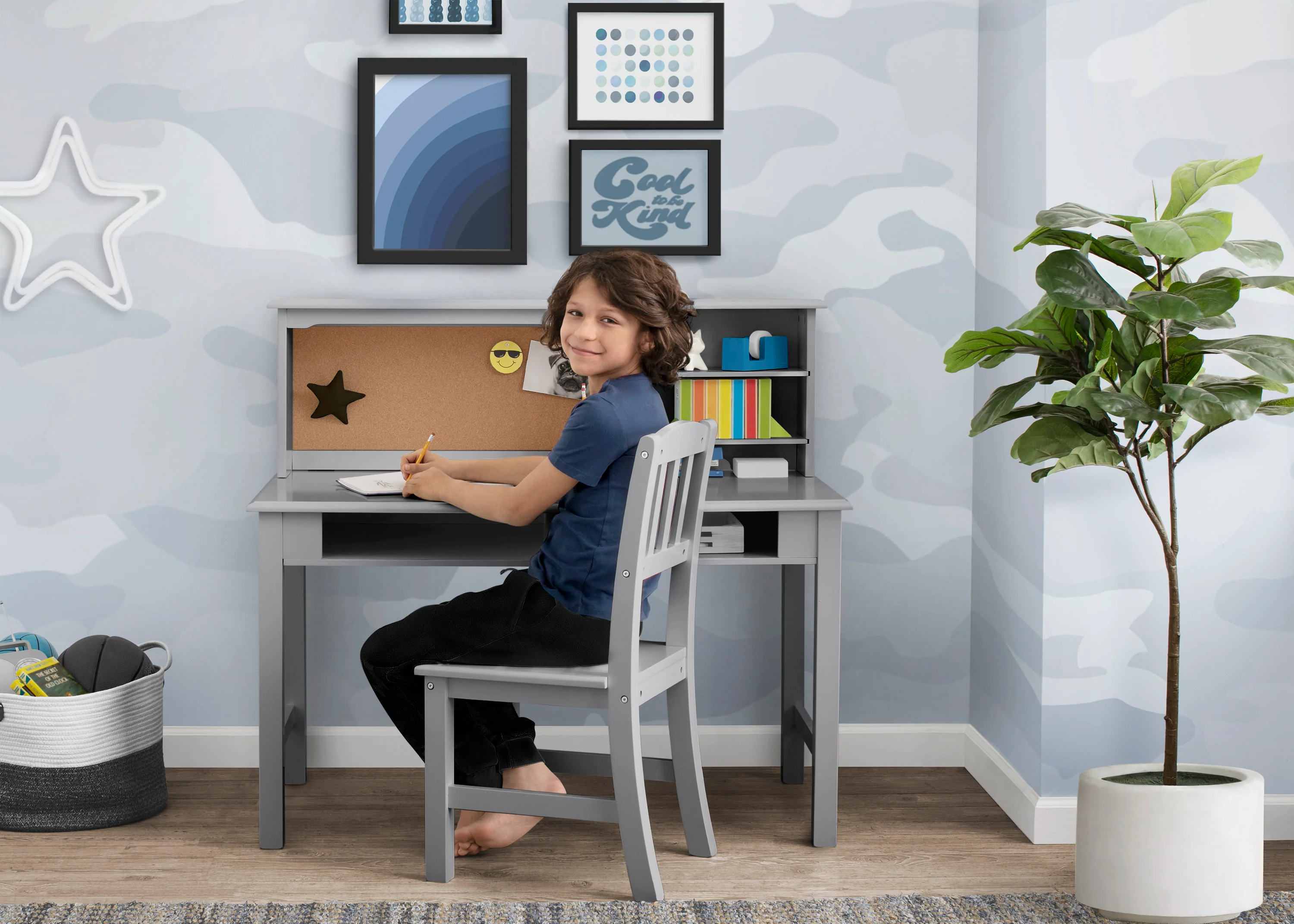 Tween Wood Desk with Hutch and Chair - Image 7