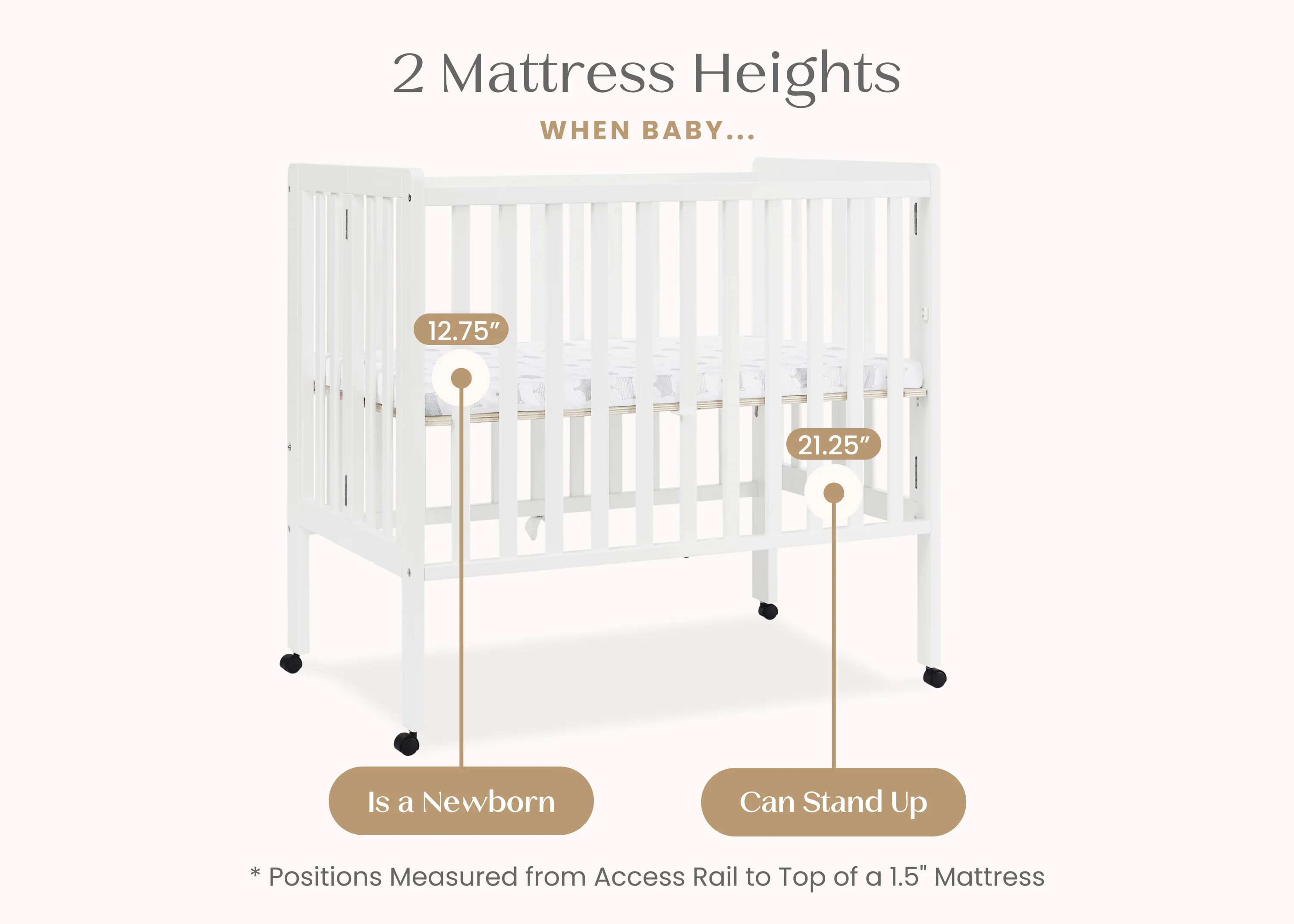Lee Portable Folding Mini Crib with 1.5-Inch Mattress - Image 19