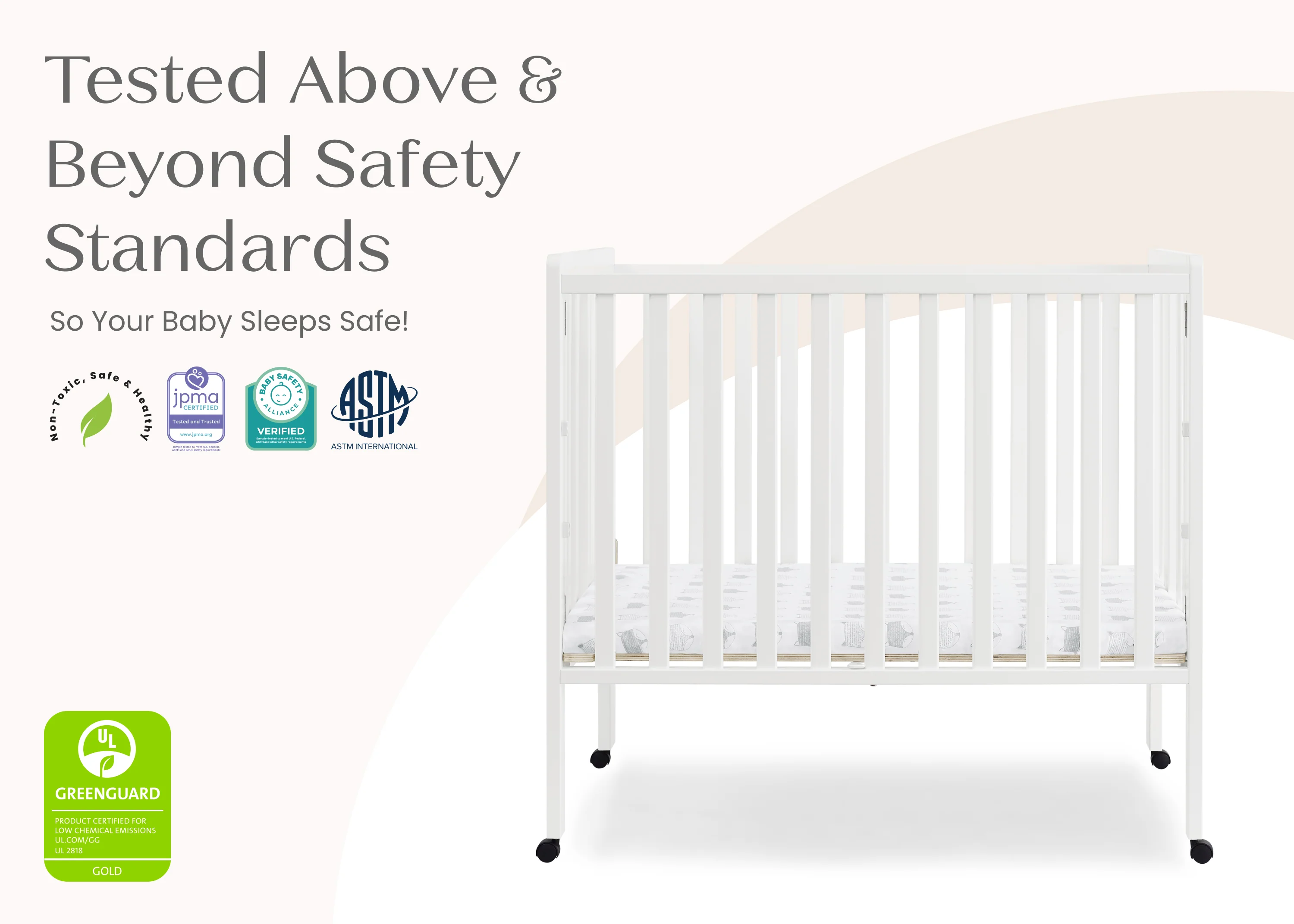 Lee Portable Folding Mini Crib with 1.5-Inch Mattress - Image 22