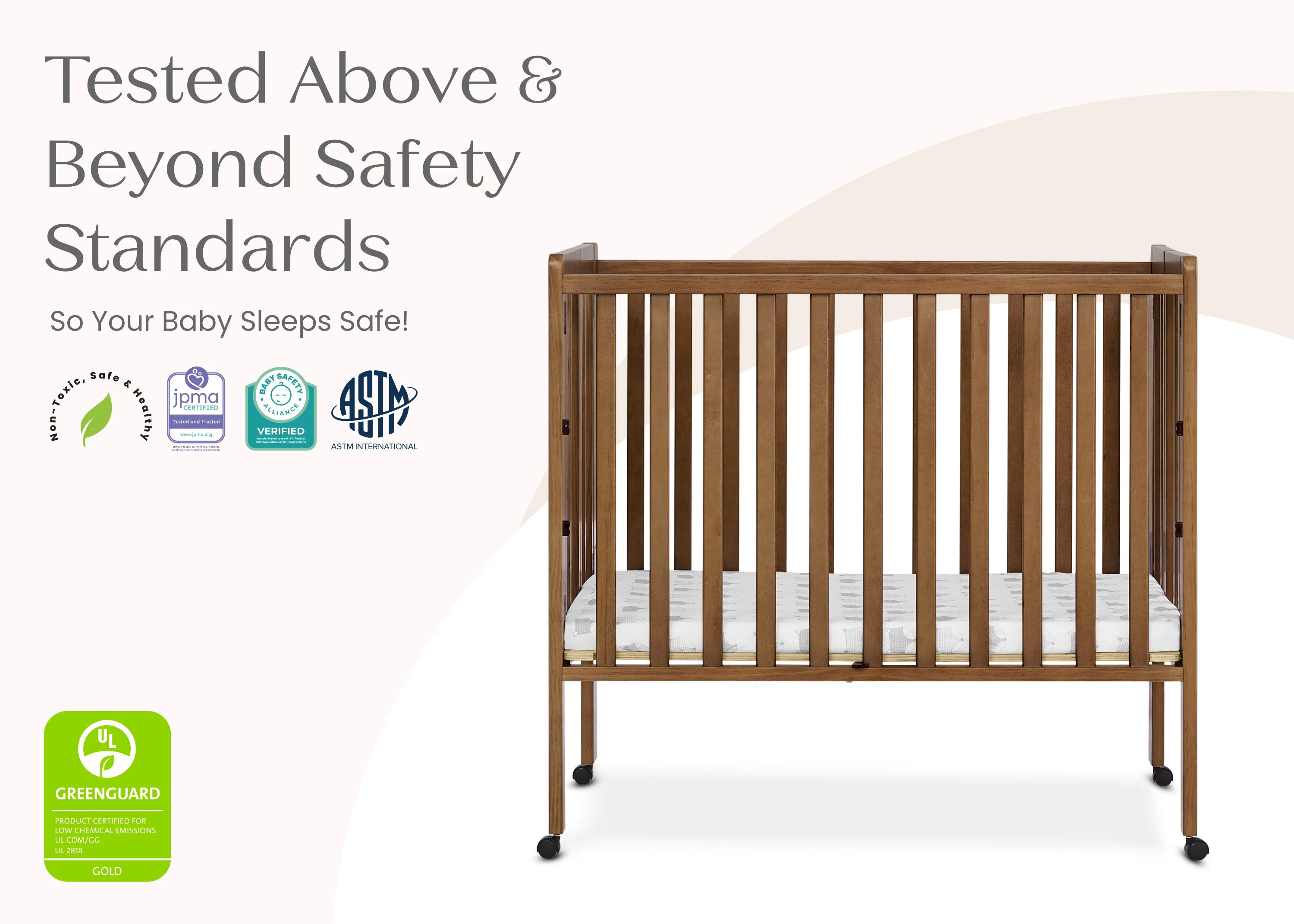 Lee Portable Folding Mini Crib with 1.5-Inch Mattress - Image 37