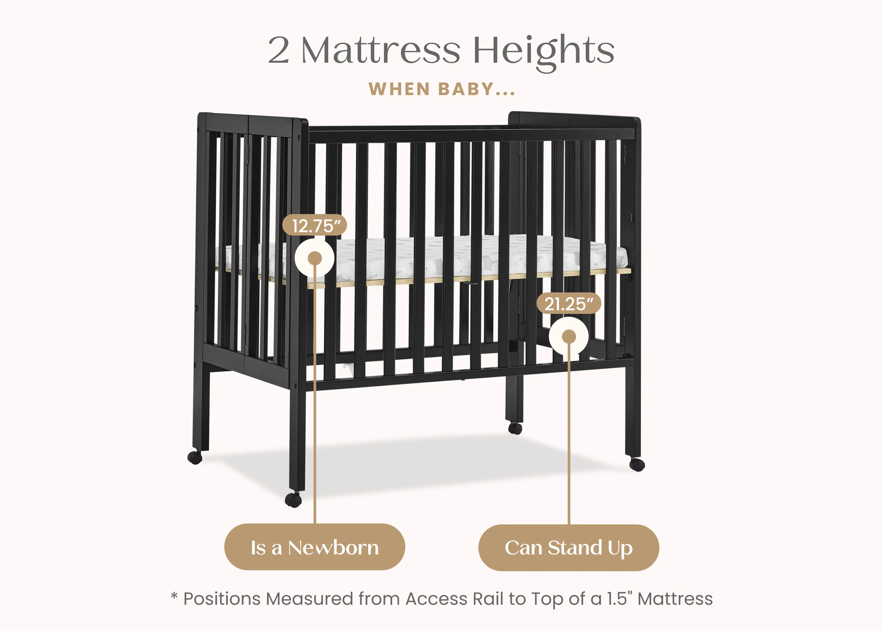 Lee Portable Folding Mini Crib with 1.5-Inch Mattress - Image 49
