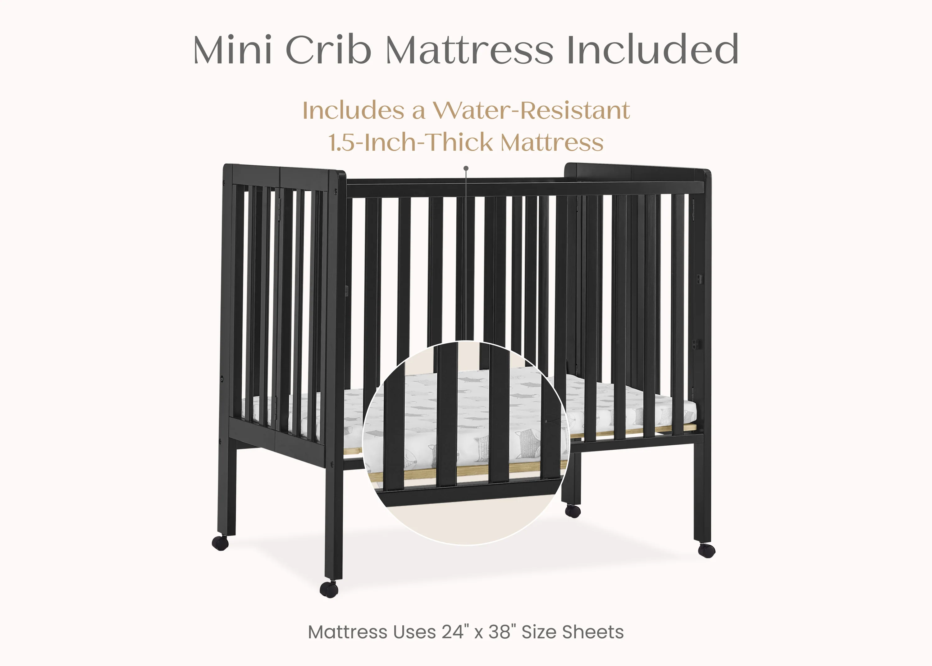 Lee Portable Folding Mini Crib with 1.5-Inch Mattress - Image 51