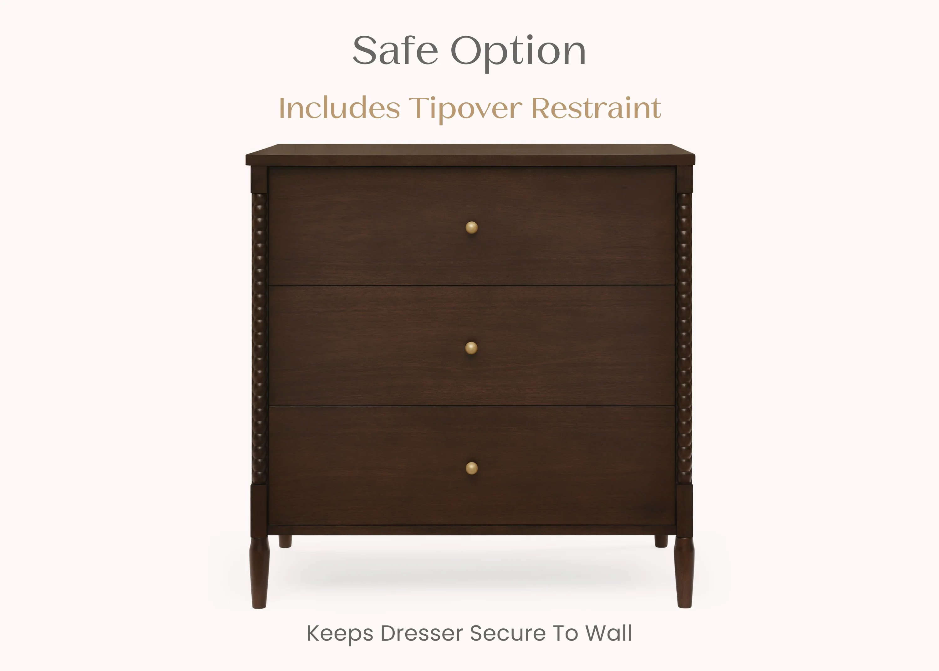 Lily 3 Drawer Dresser with Interlocking Drawers - Image 19