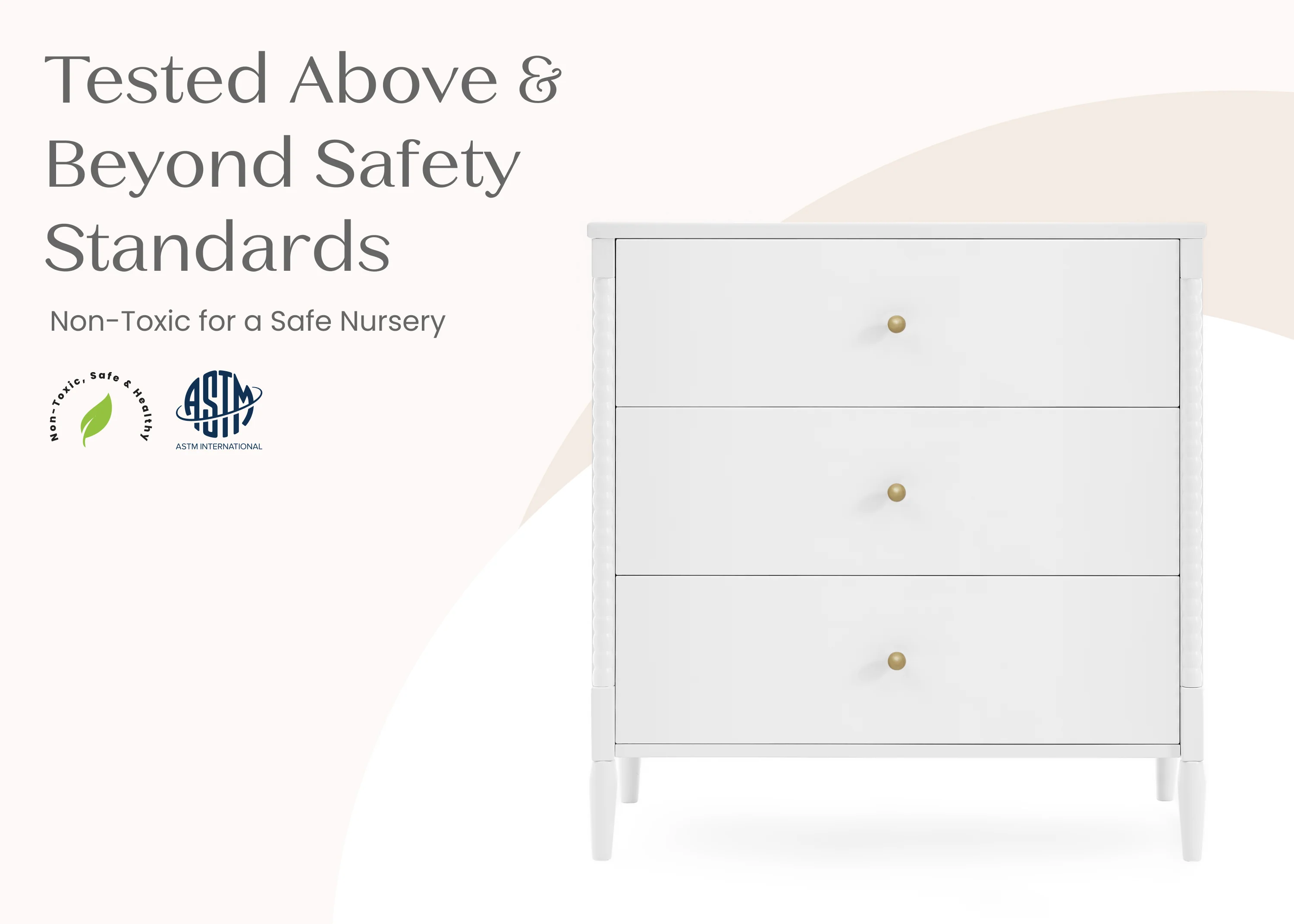 Lily 3 Drawer Dresser with Interlocking Drawers - Image 4