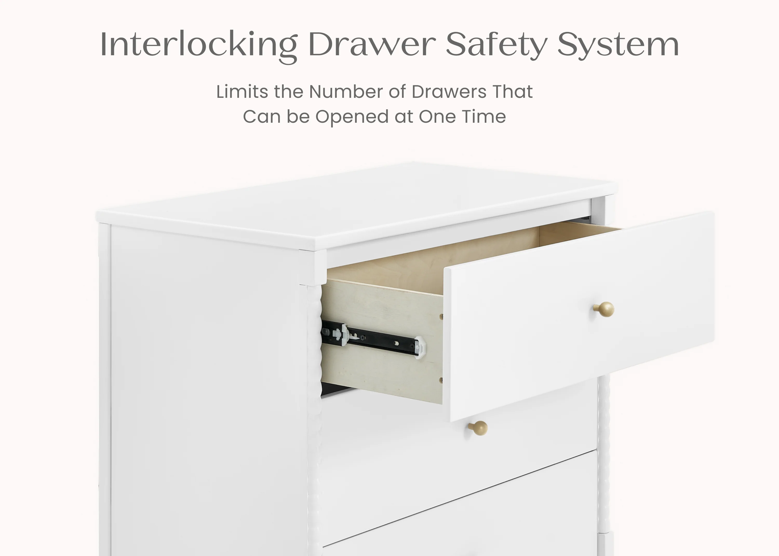 Lily 3 Drawer Dresser with Interlocking Drawers - Image 7
