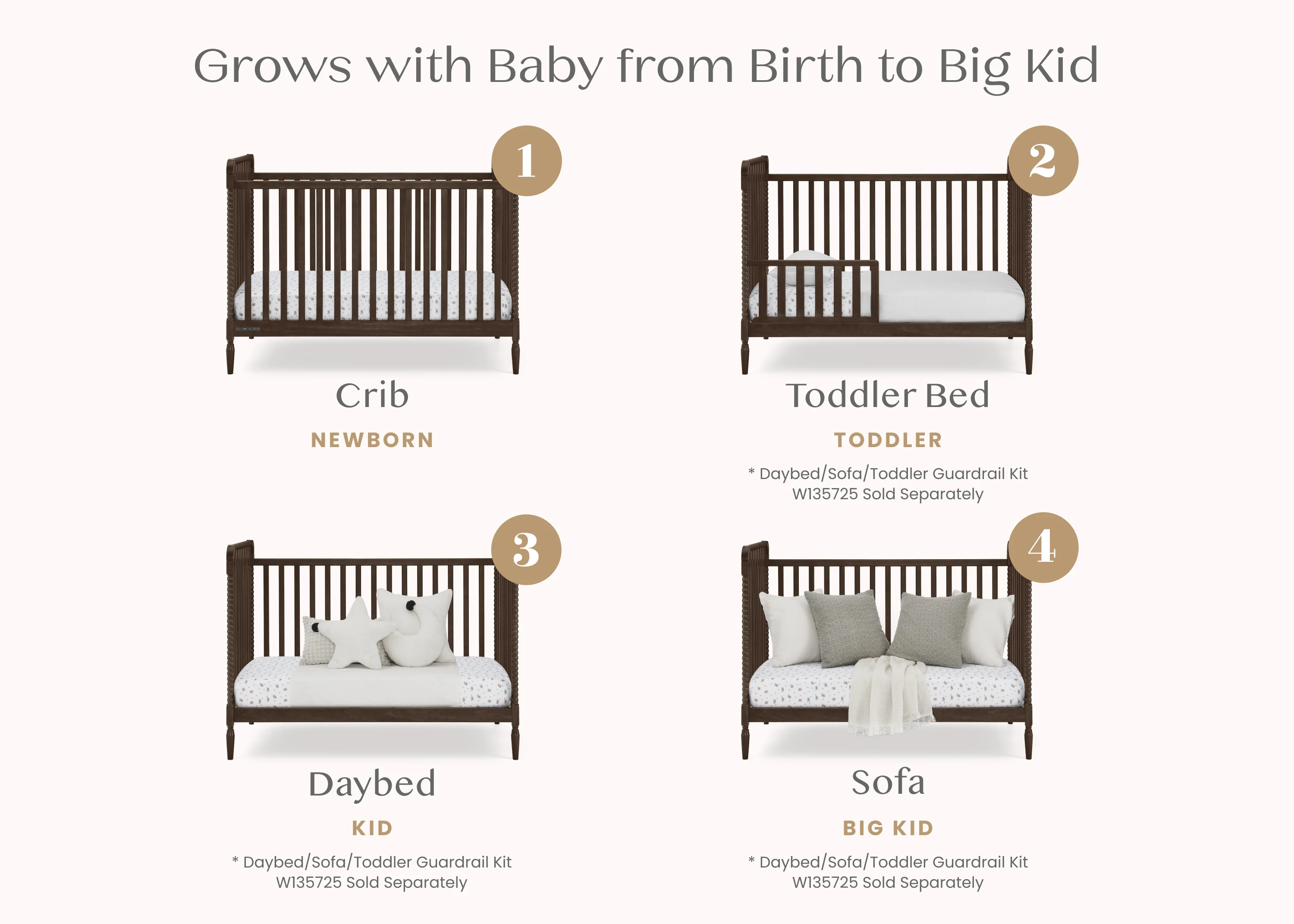 Lily 4-in-1 Convertible Crib - Image 18