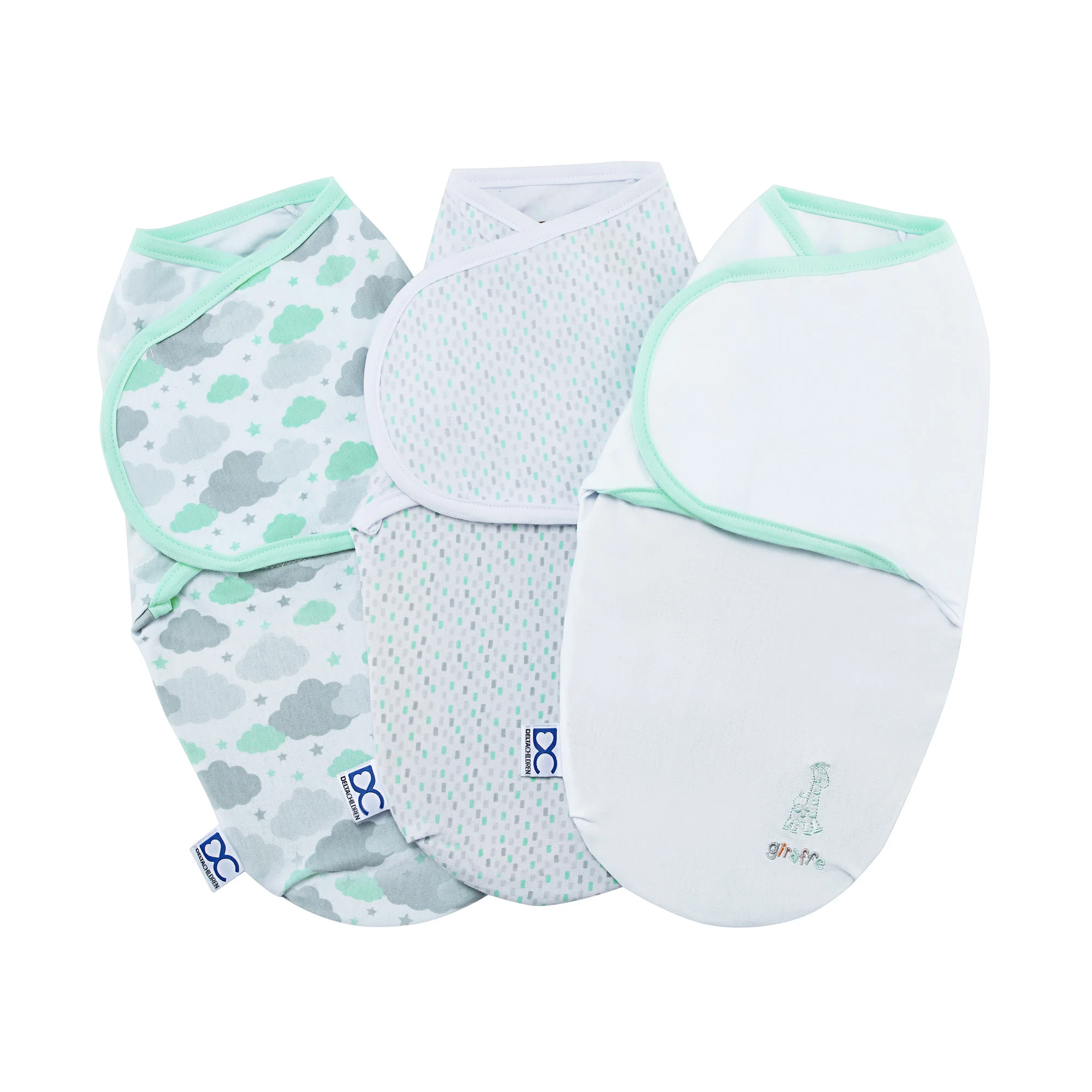Little Lambs Adjustable Swaddle Wrap - Size Large, Fits Babies 3-6 Months/14-18 lbs., 3-Pack - Image 4