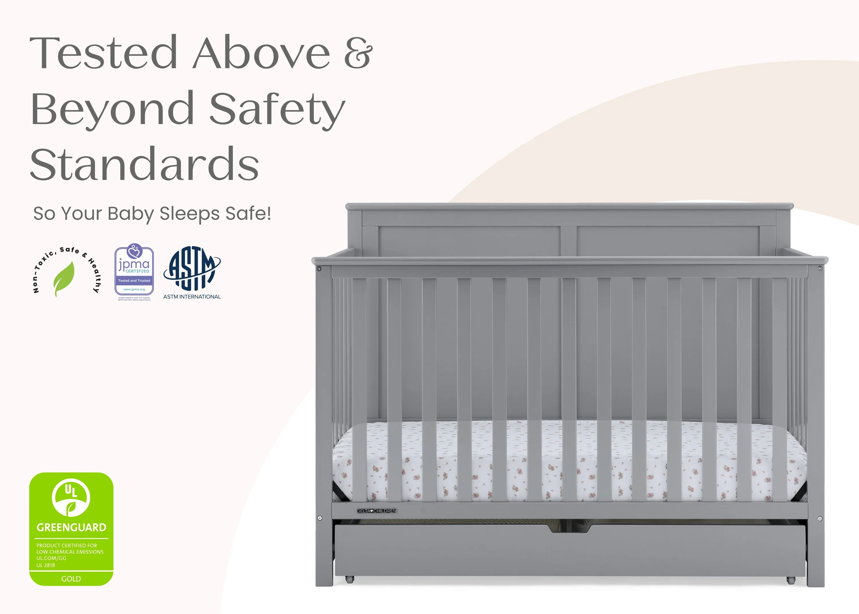 Logan 6-in-1 Convertible Crib with Underdrawer - Image 8