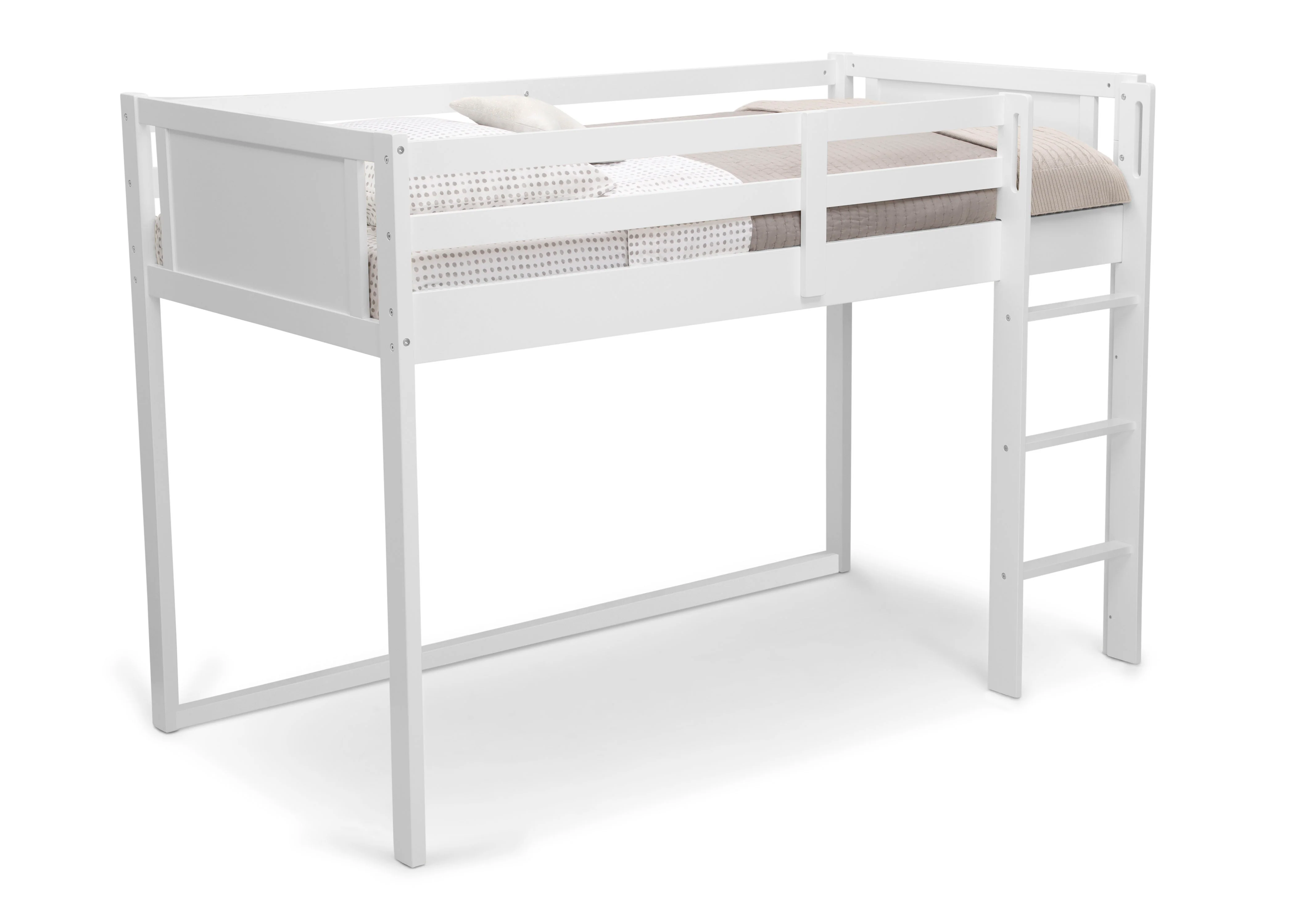 Twin Loft Bed with Guardrail and Ladder - Image 2