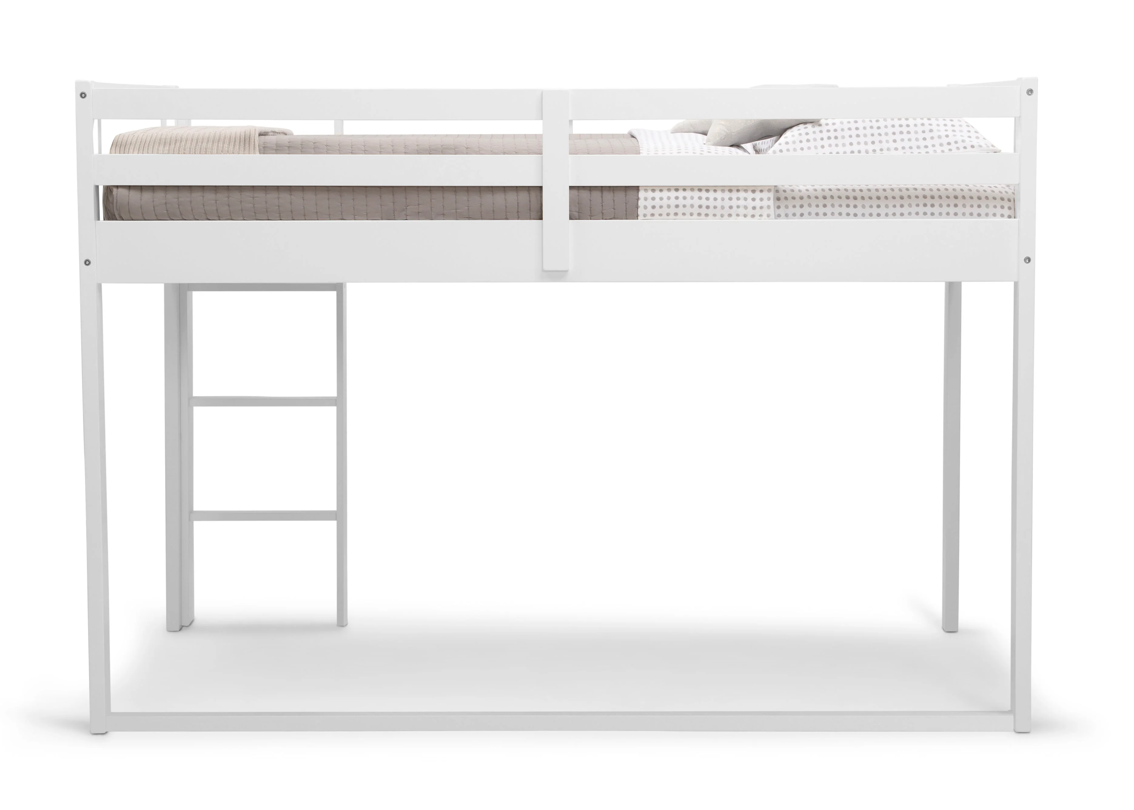 Twin Loft Bed with Guardrail and Ladder - Image 4