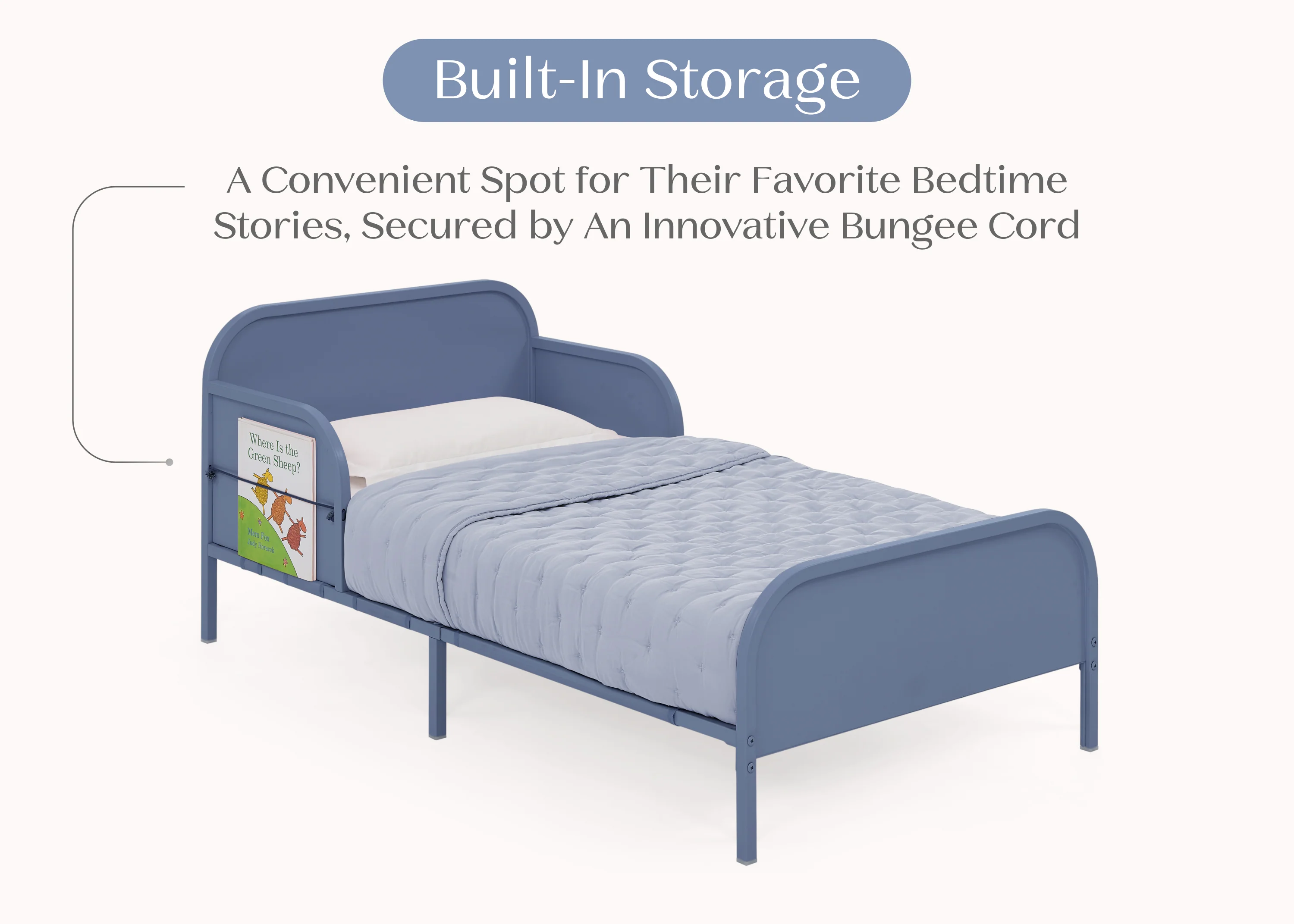 Magic Magnet Toddler Bed with Customizable Magnets & Built-In Book Storage - Image 26